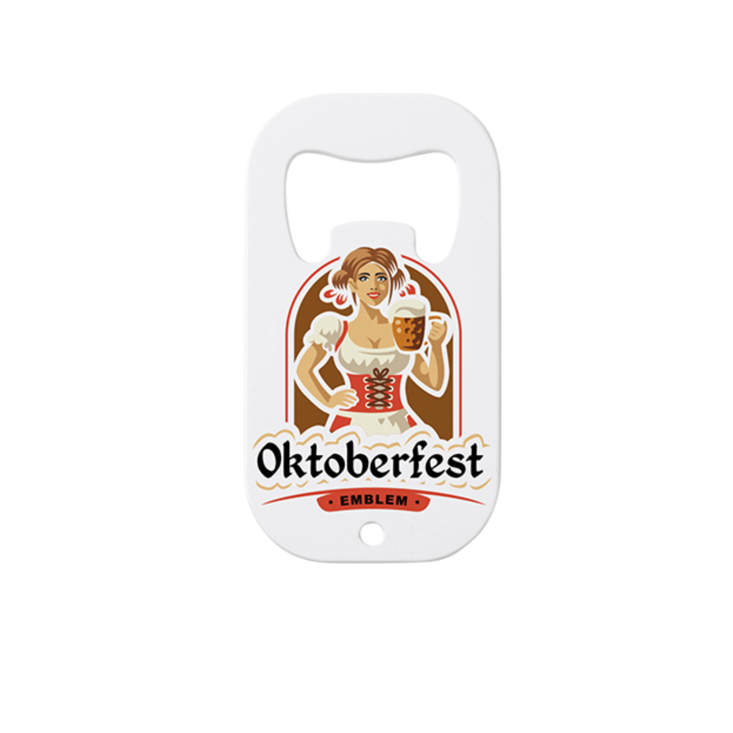 Abre botella | Acero Inoxidable | Blanco | 3.8 x 7cm