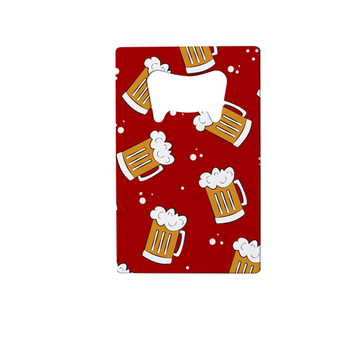 Abre botella | Acero Inoxidable | Tarjeta de Crédito | Blanco