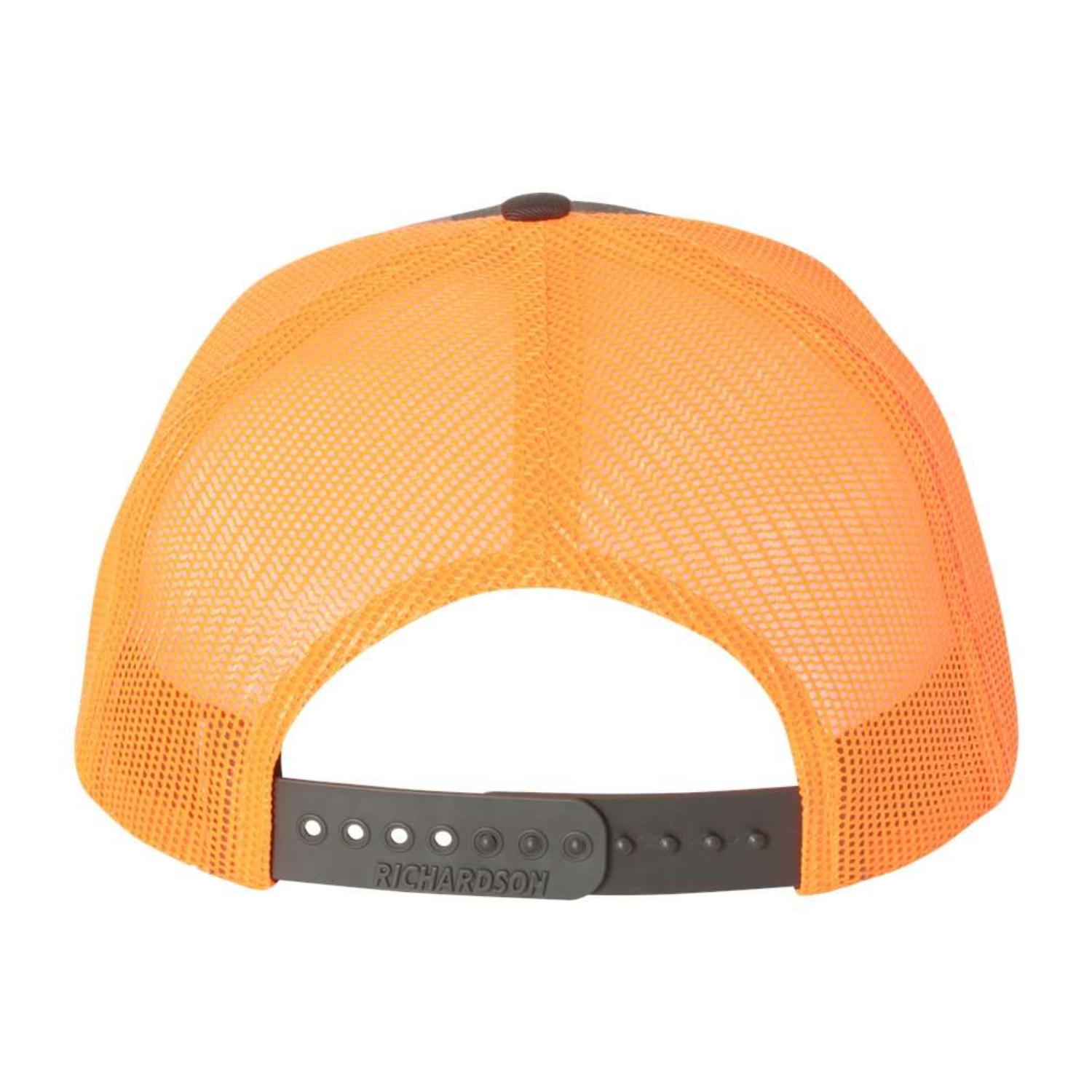 Richardson 112 | Adjustable Snapback Trucker Cap | Charcoal/ Neon Orange