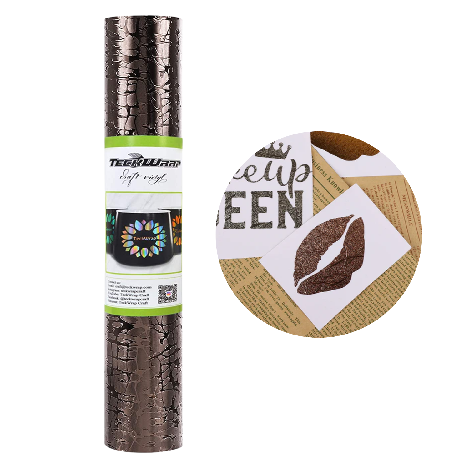 Vinil Adhesivo | Permanente | Texture Brown | Ancho 12"