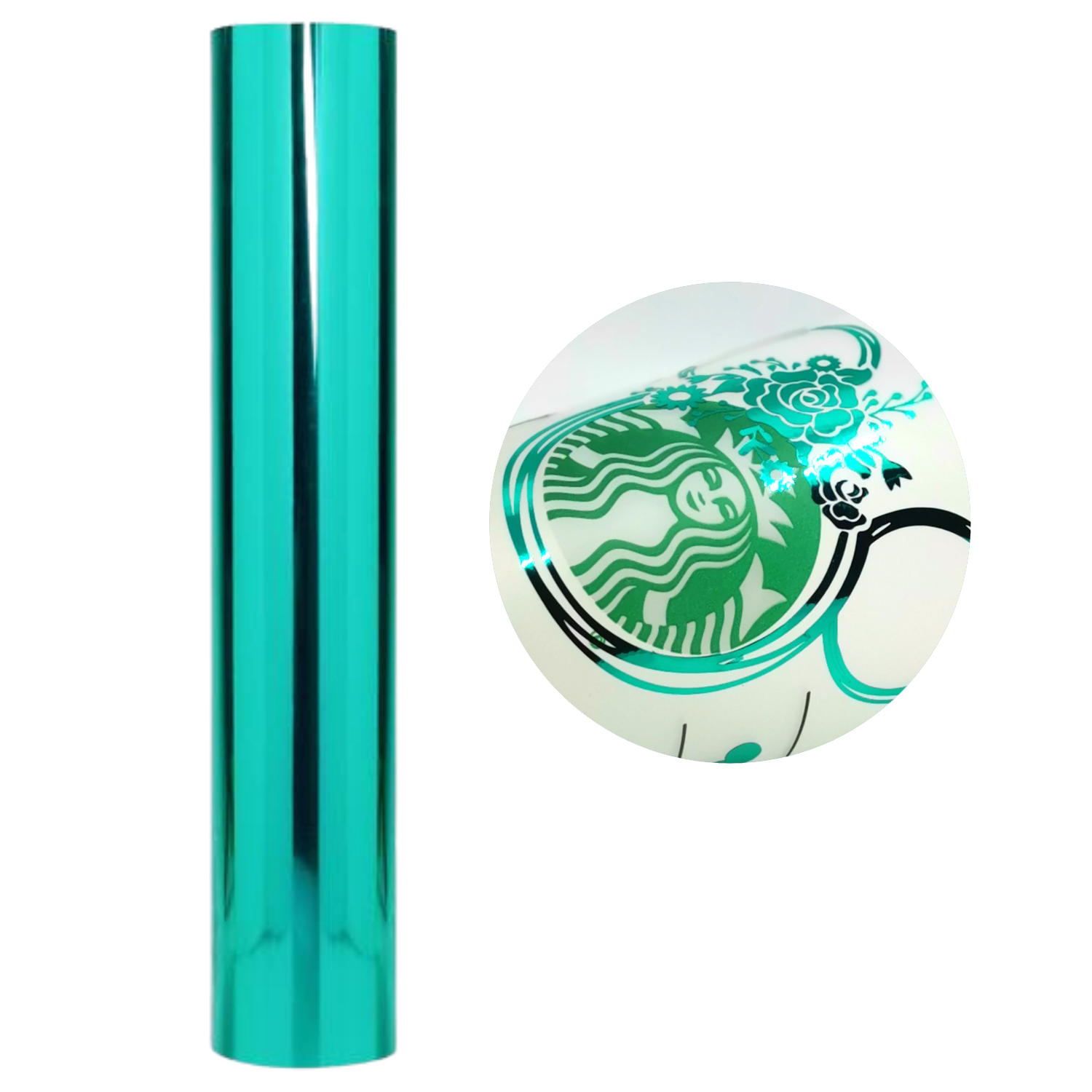 Vinil Adhesivo | Permanente | Mirror Mint | Ancho 12"