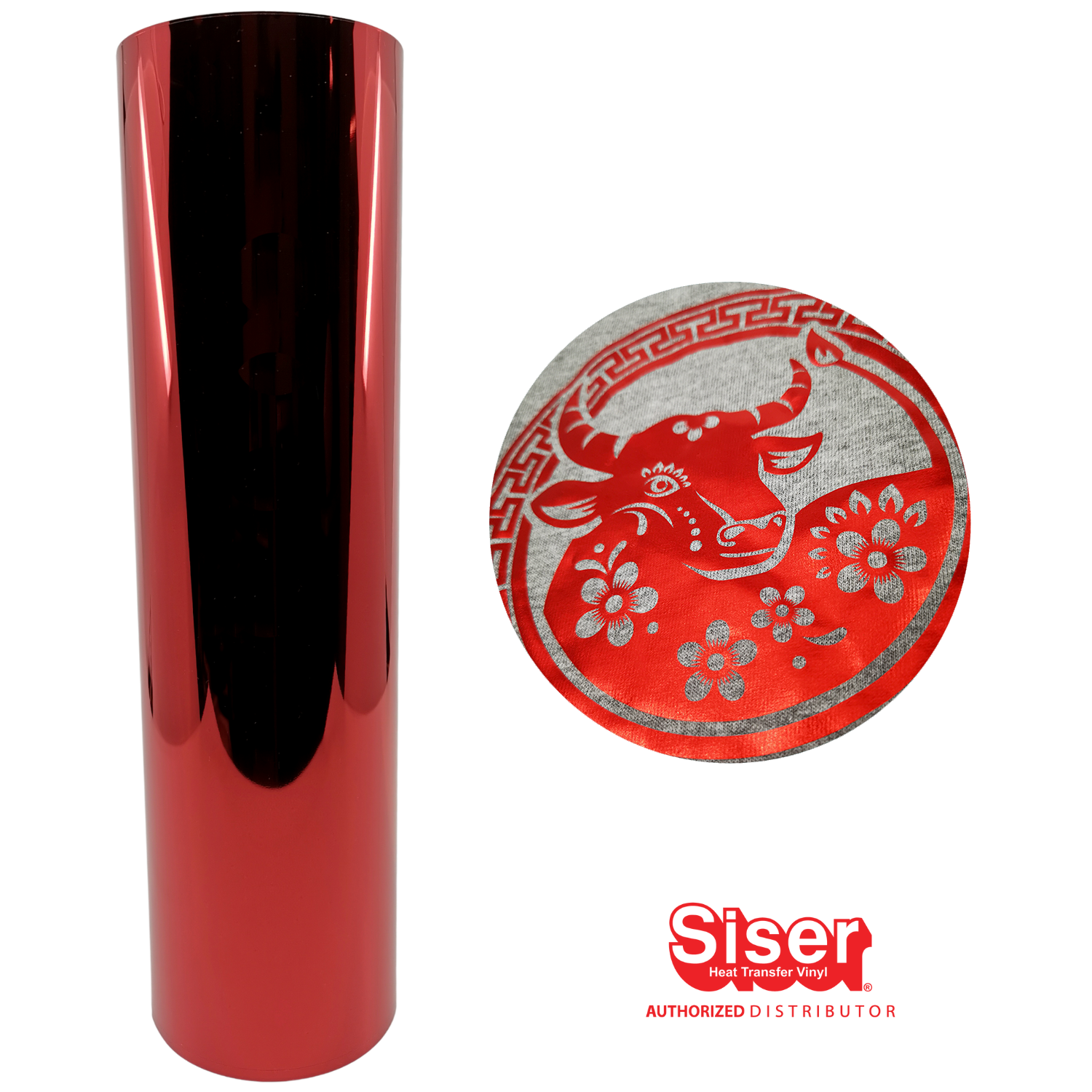 Siser Metal® Vinil Textil Térmico | Rojo | Red | Ancho 12"