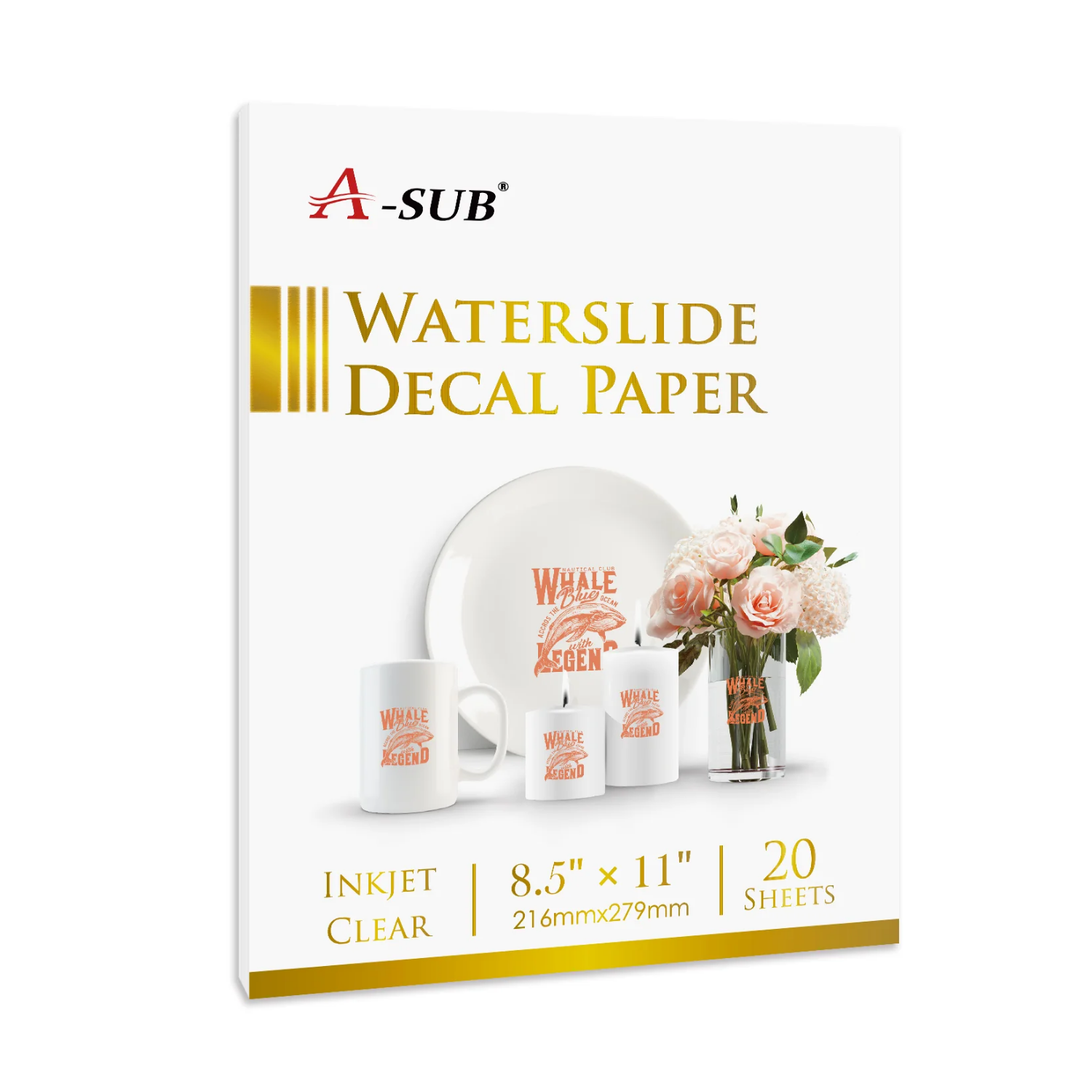 A-SUB | Waterslide Decal Paper | Inkjet | Clear