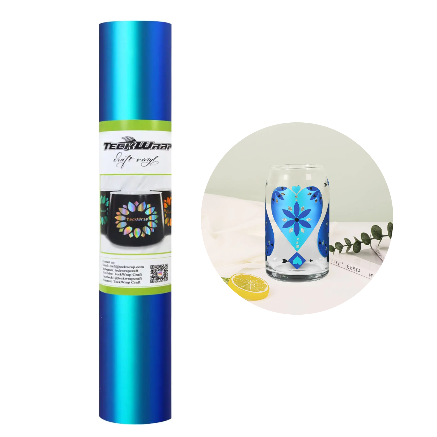 Vinil Adhesivo | Permanente | Pearlescent Peacock Blue | Ancho 12"