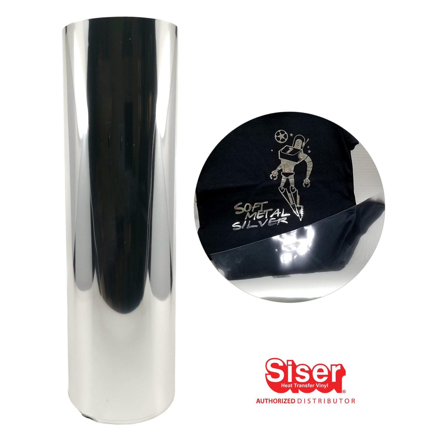 Siser Metal® Vinil Textil Térmico | Plateado | Silver | Ancho 12"