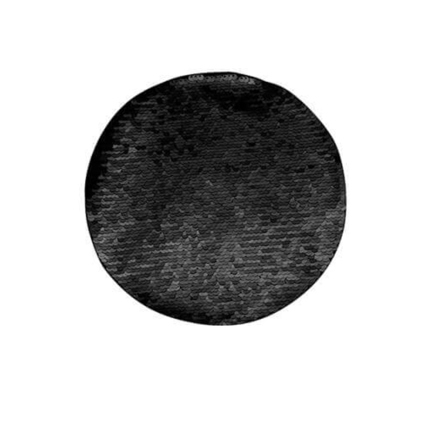 Parche de Lentejuelas | Redondo | Negro con Blanco | 19cm