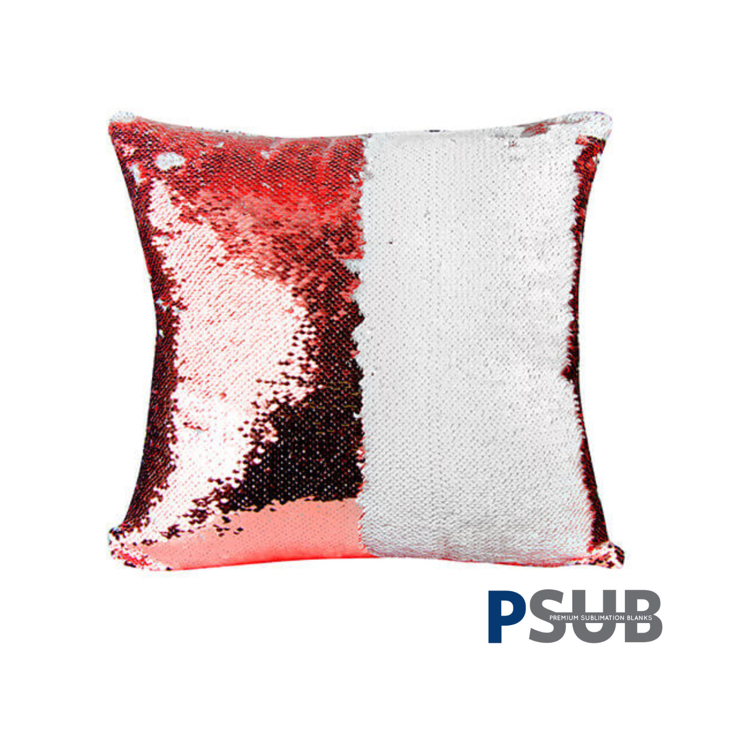 Funda de Almohada | Lentejuela | Roja con Blanco | 40x40 cm