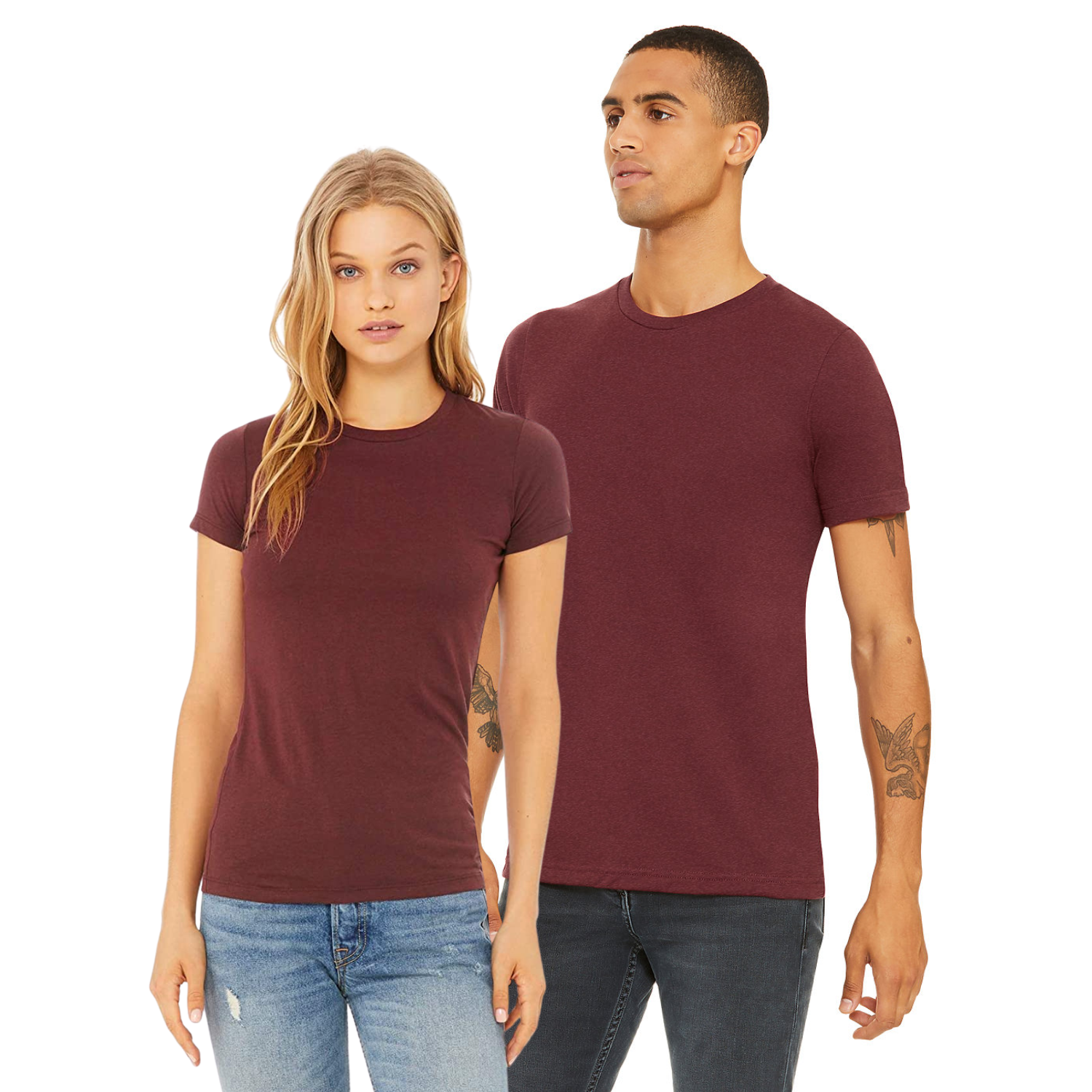 Bella Canvas 3001CVC | Heather Cardinal | UNISEX