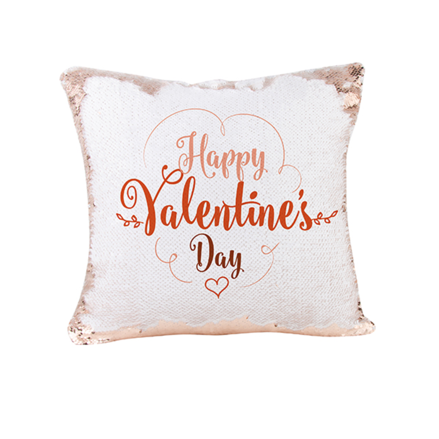 Funda de Almohada | Lentejuela | Champagne con Blanco | 40x40 cm