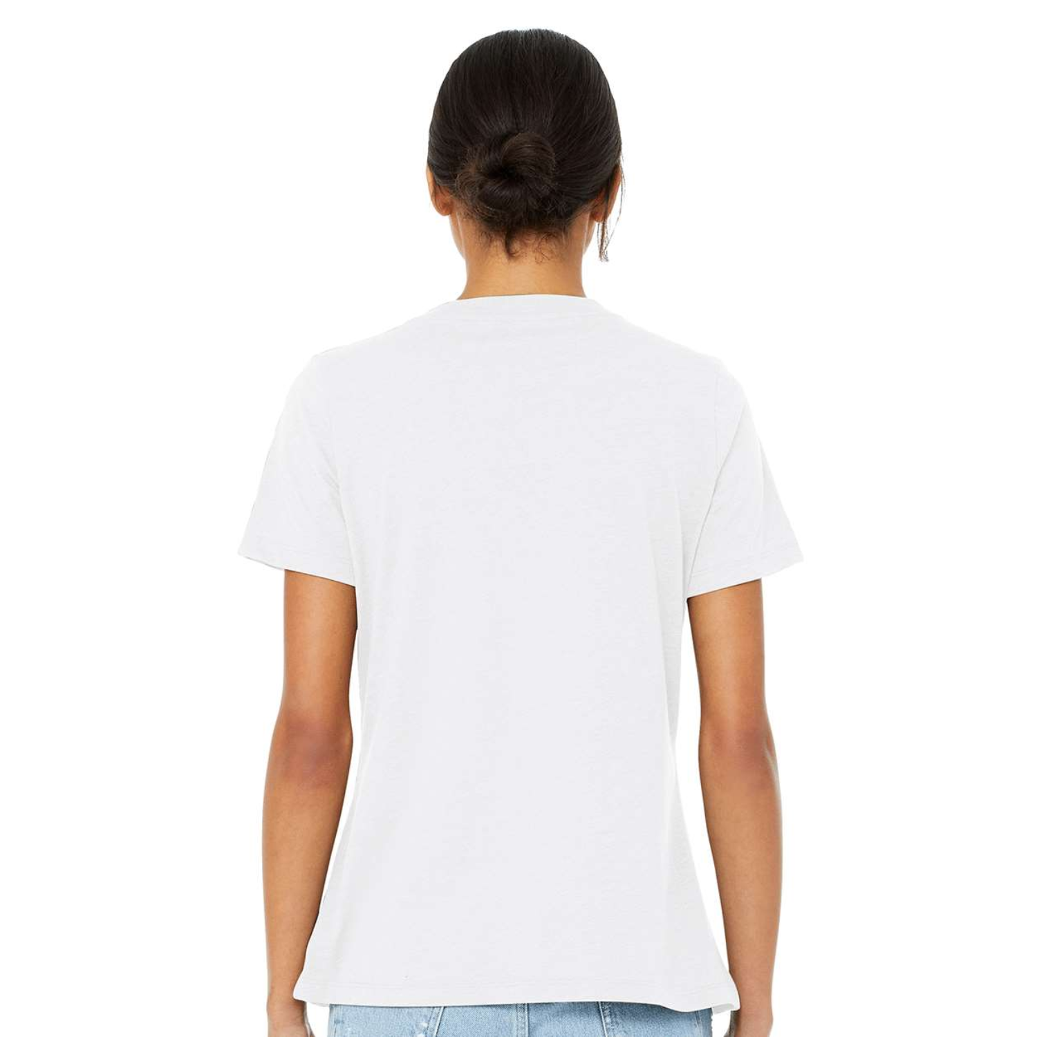 Bella Canvas 6405CVC | Women Relaxed Fit V-Neck | White