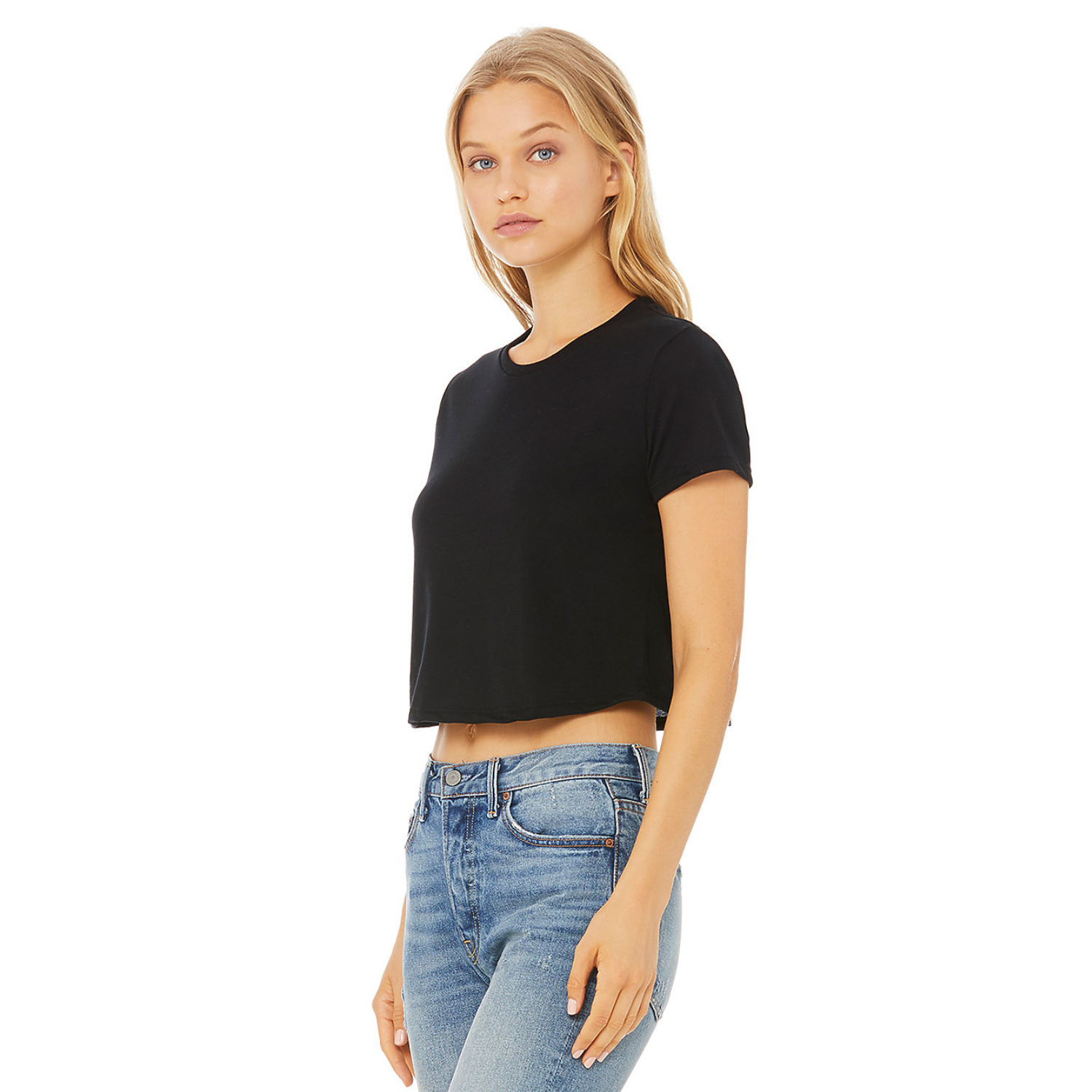 Bella Canvas 8882 | Flowy CropTee | Negro