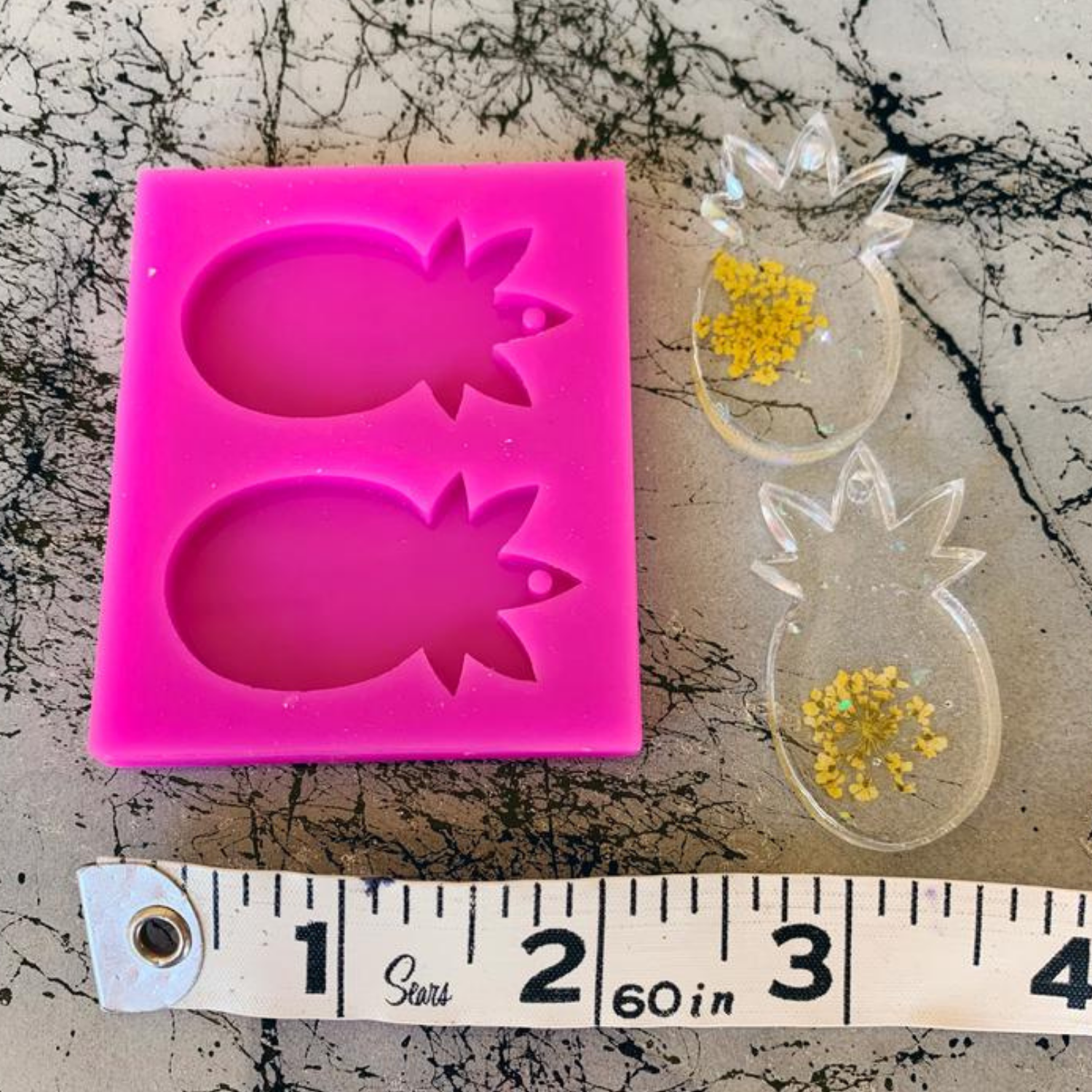 Molde para Resina | Aretes de Piña