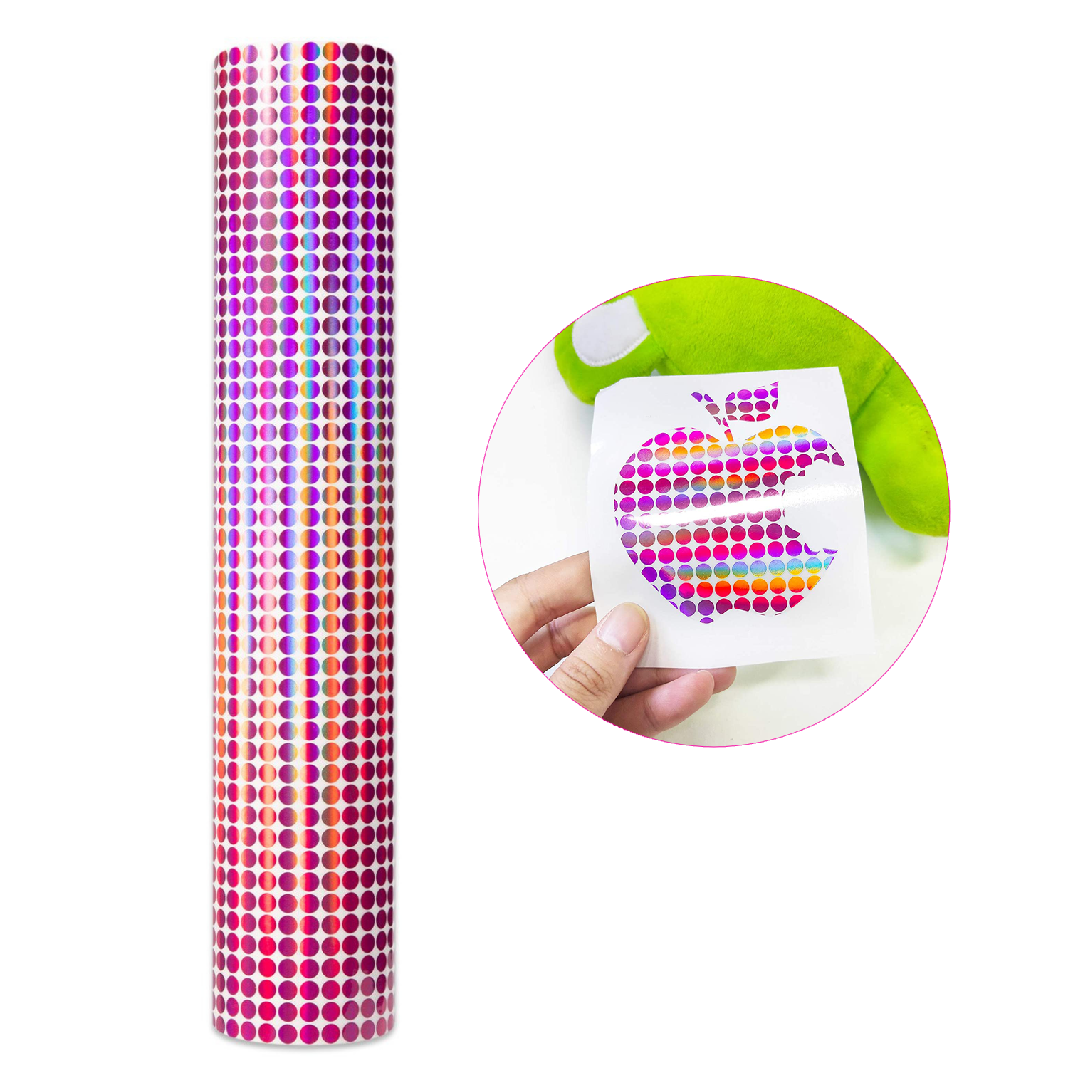 Vinil Adhesivo | Rose Red Dots | Ancho 12"