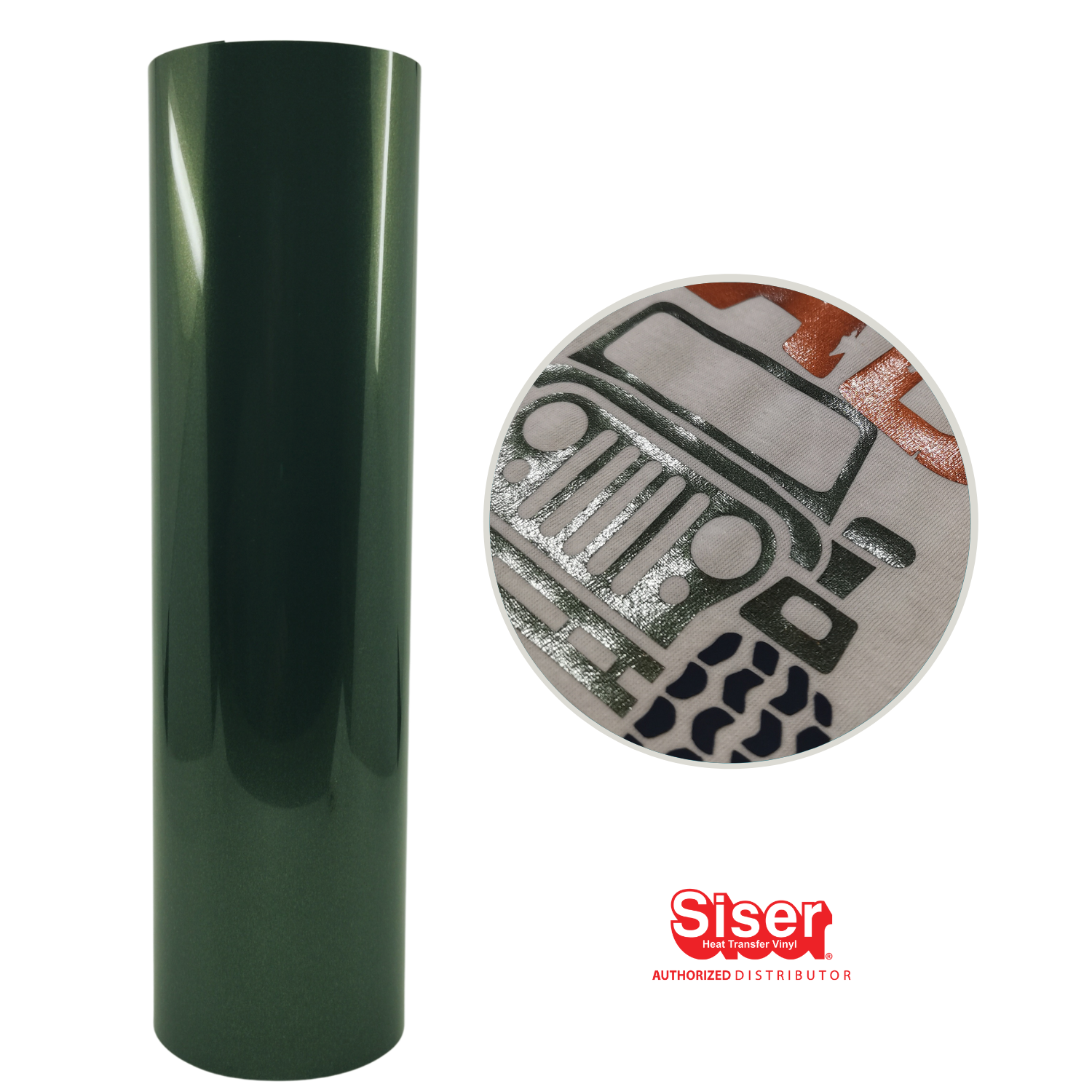 Siser EasyWeed Electric Vinil Textil Térmico | Oliva | Olive | Ancho 12"