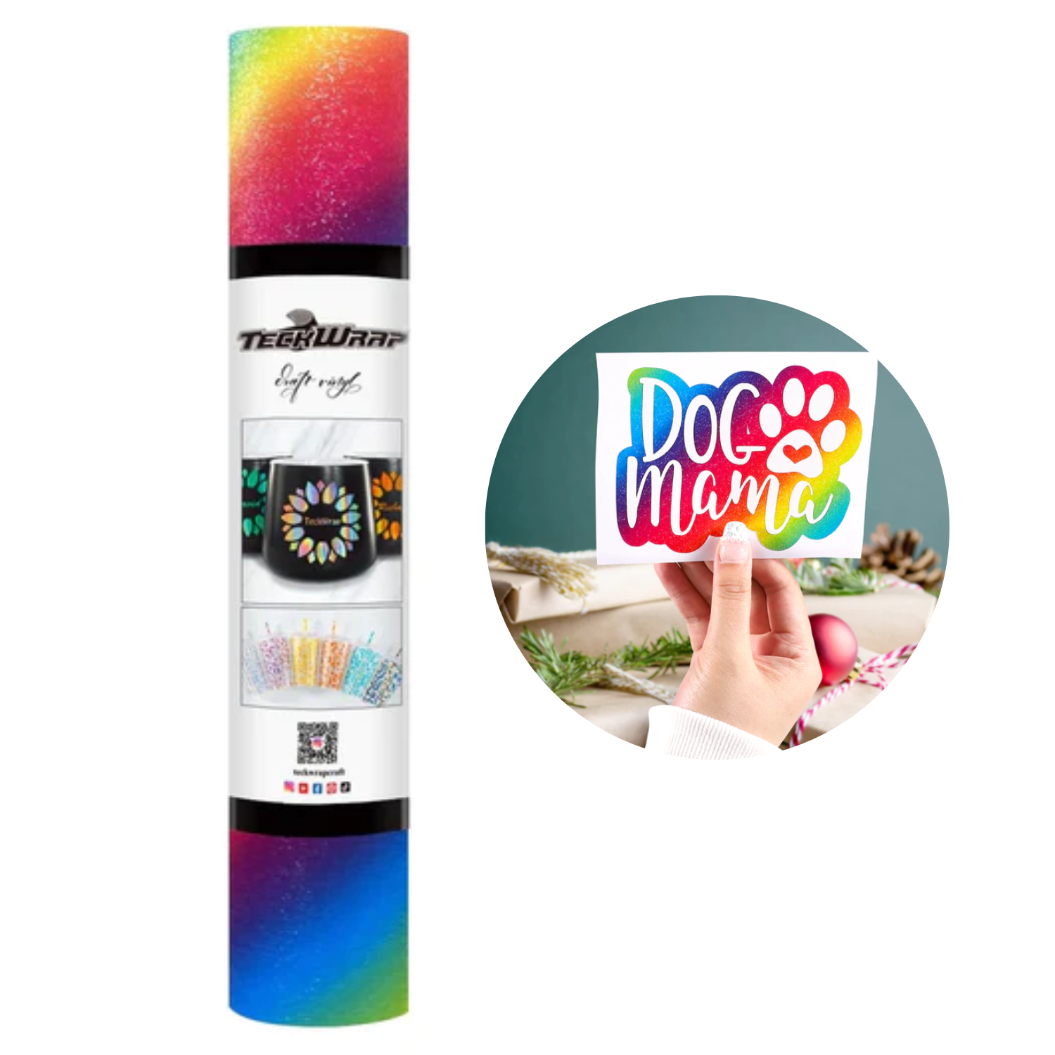 Vinil Adhesivo | Permanente | Diagonal Rainbow | Ancho 12"