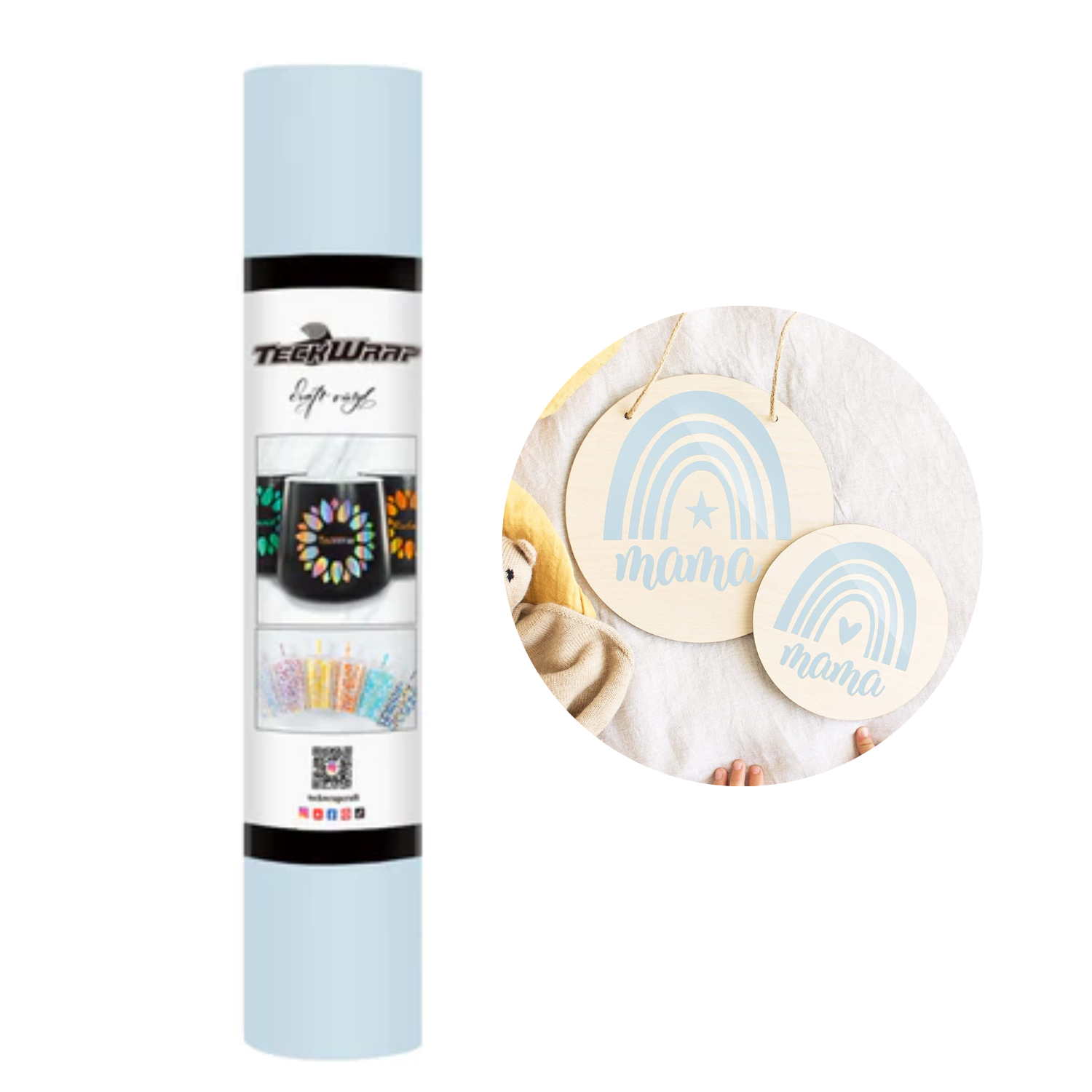 Vinil Adhesivo | Permanente | 001M Baby Blue | Ancho 12"