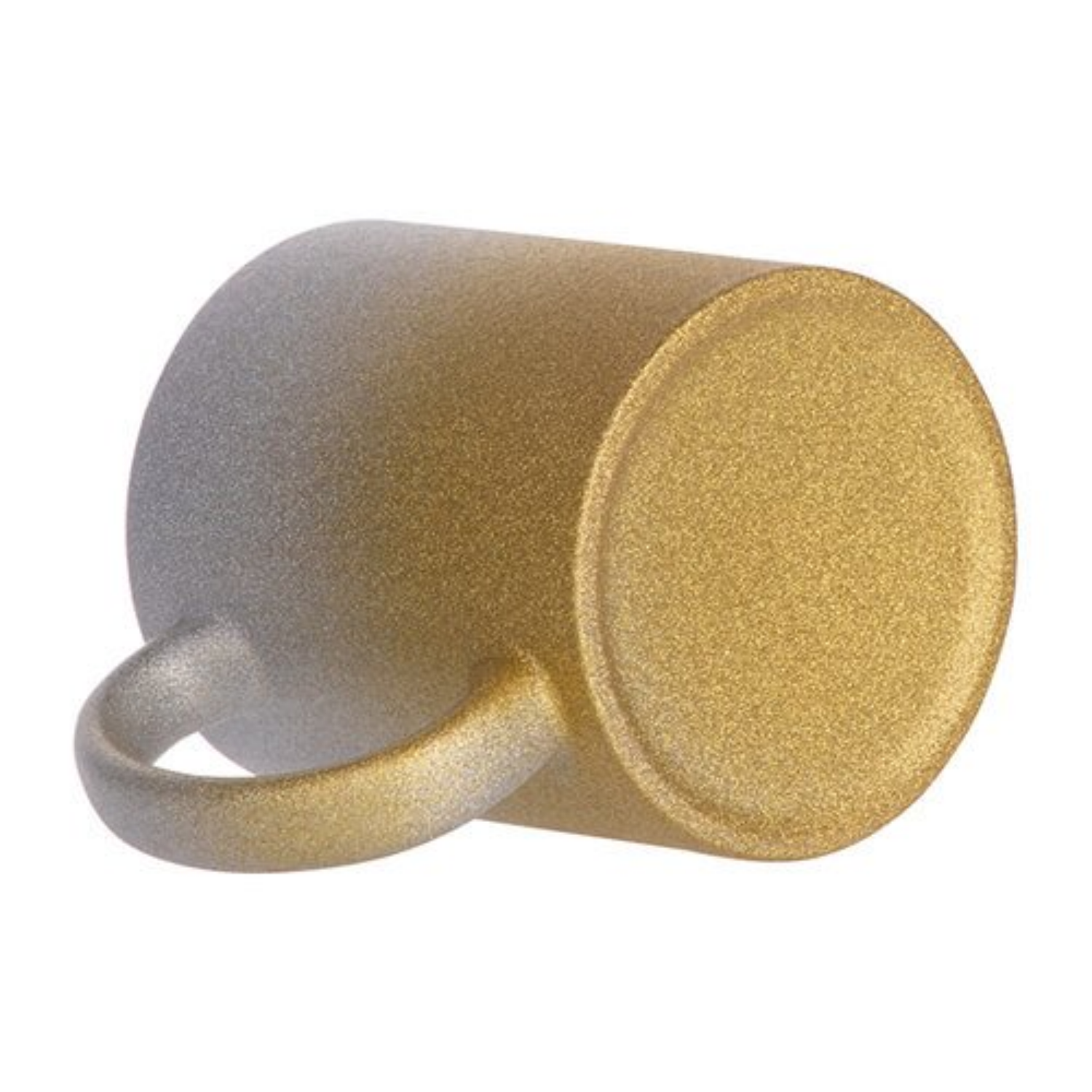 Taza escarchada | Degradé | Plateada con Dorada | 11oz