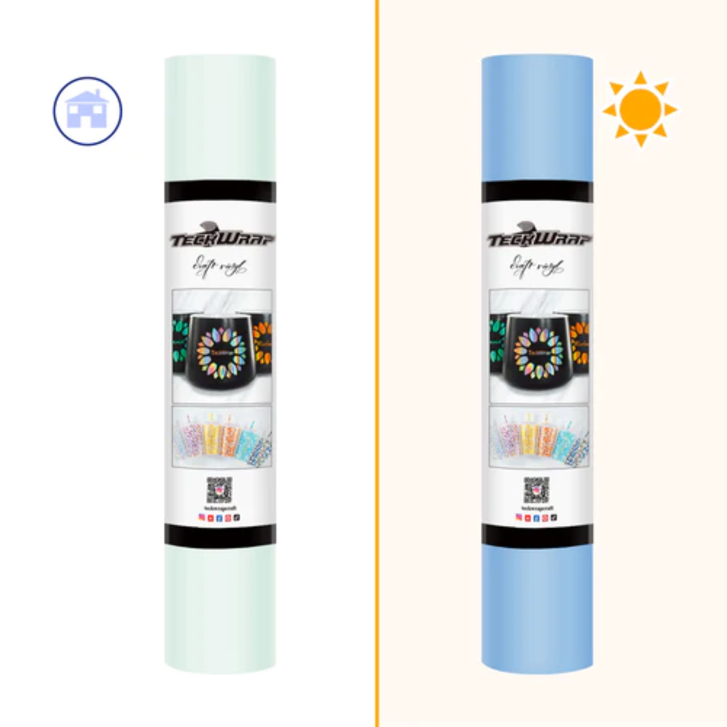 Vinil Adhesivo | Sun Vinyl | White to Blue | Cambia con luz solar