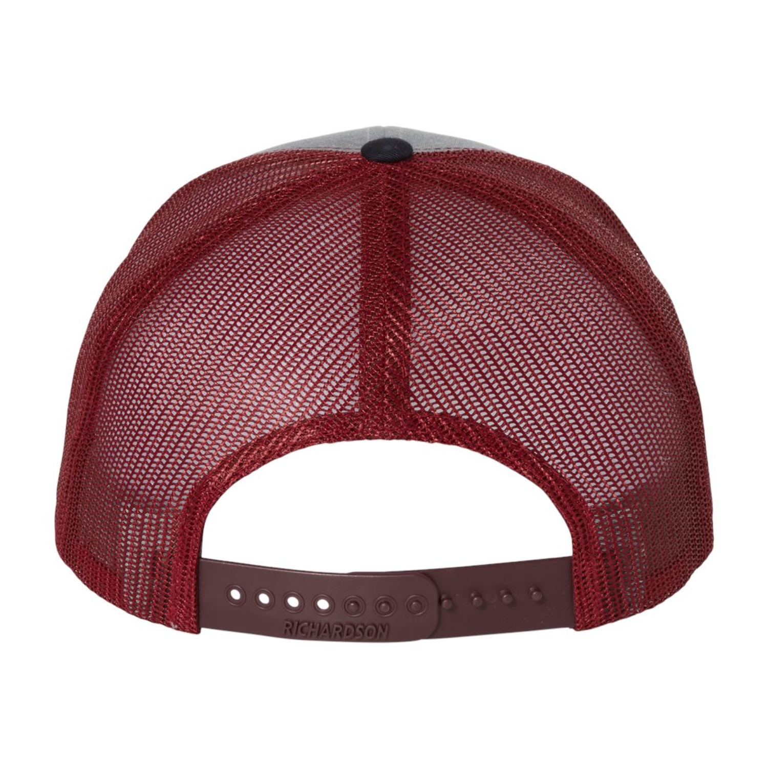 Richardson 112 | Adjustable Snapback Trucker Cap | Heather Grey/ Cardinal/ Navy