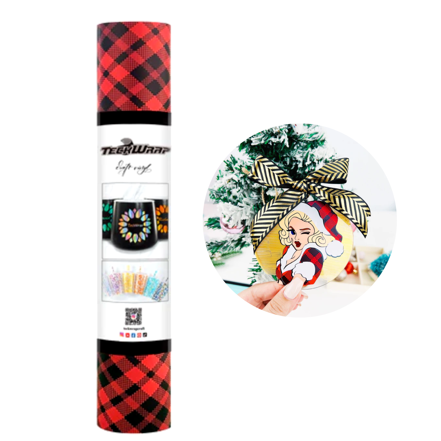 Vinil Adhesivo | Permanente | Buffalo Plaid | Ancho 12"