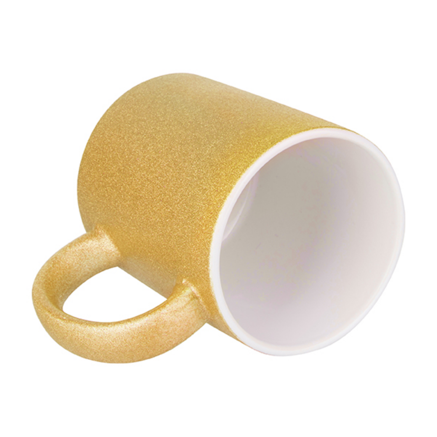 Taza de cerámica escarchada | Dorada | 11oz