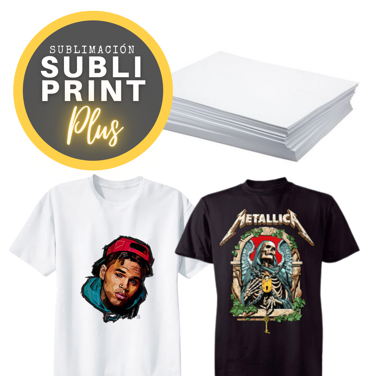 SubliPrint Plus | Vinil Térmico Sublimable | Paquete de Hojas 8.5x11