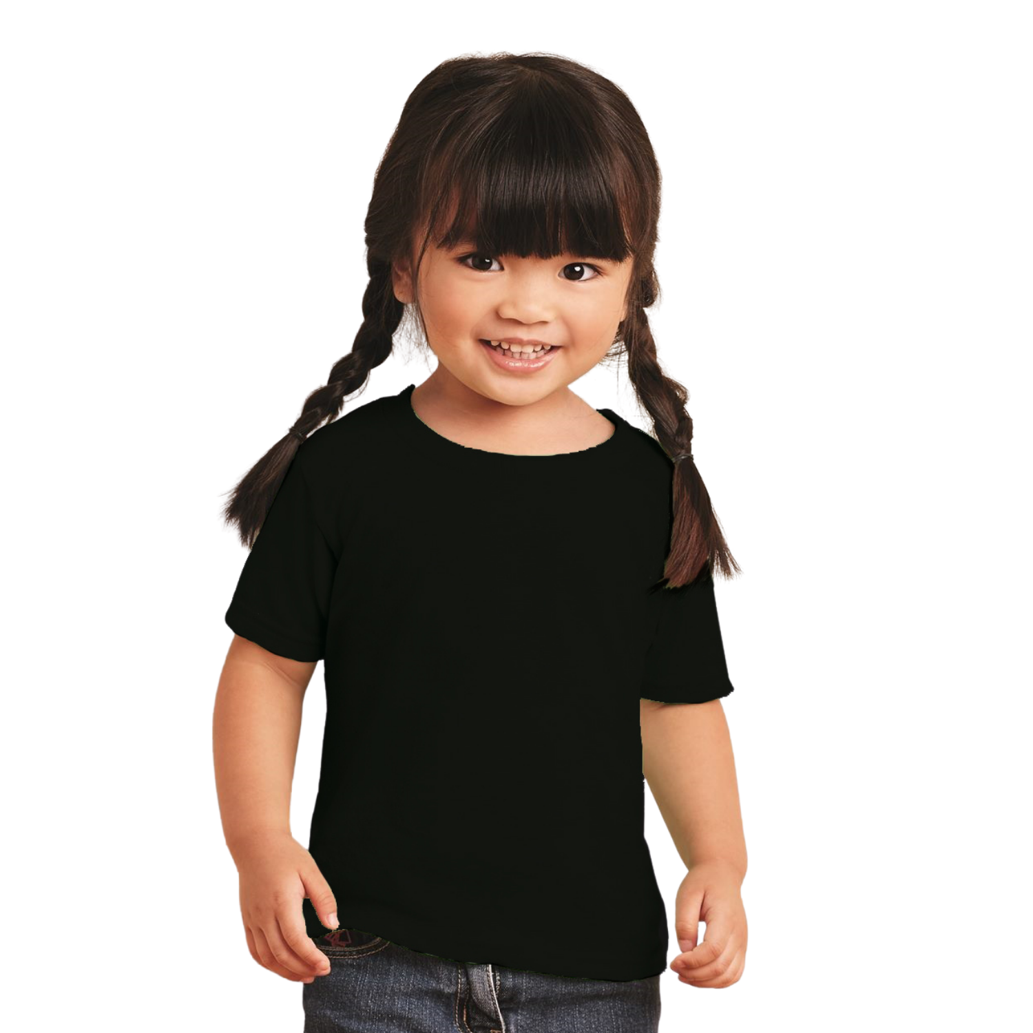 Gildan Kids Heavy Cotton | Cuello Redondo | Negro