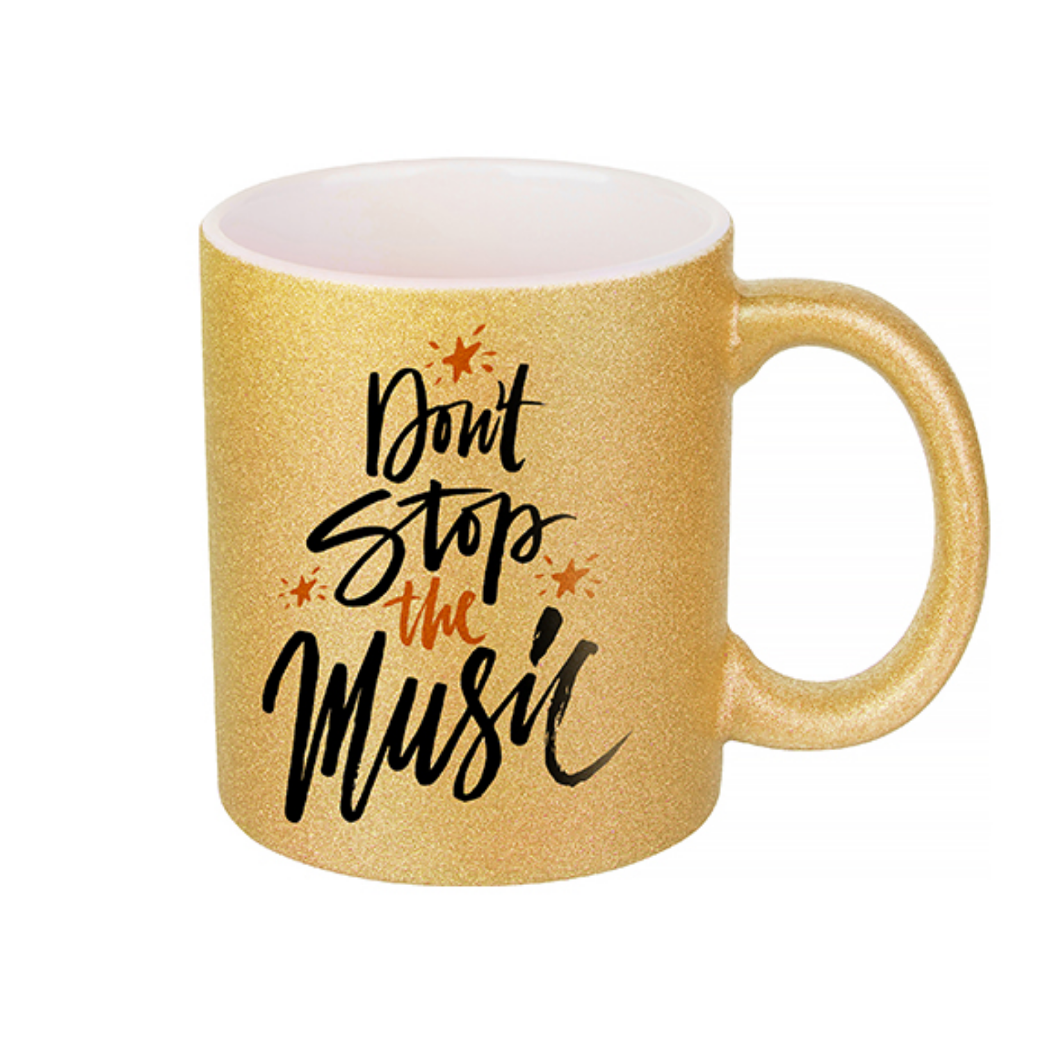 Taza de cerámica escarchada | Dorada | 11oz