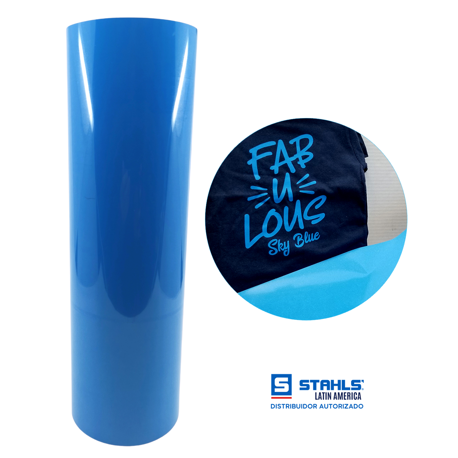 Eco Pro® Vinil Textil Térmico | Azul Cielo | Sky Blue - Promo Viniles Panamá