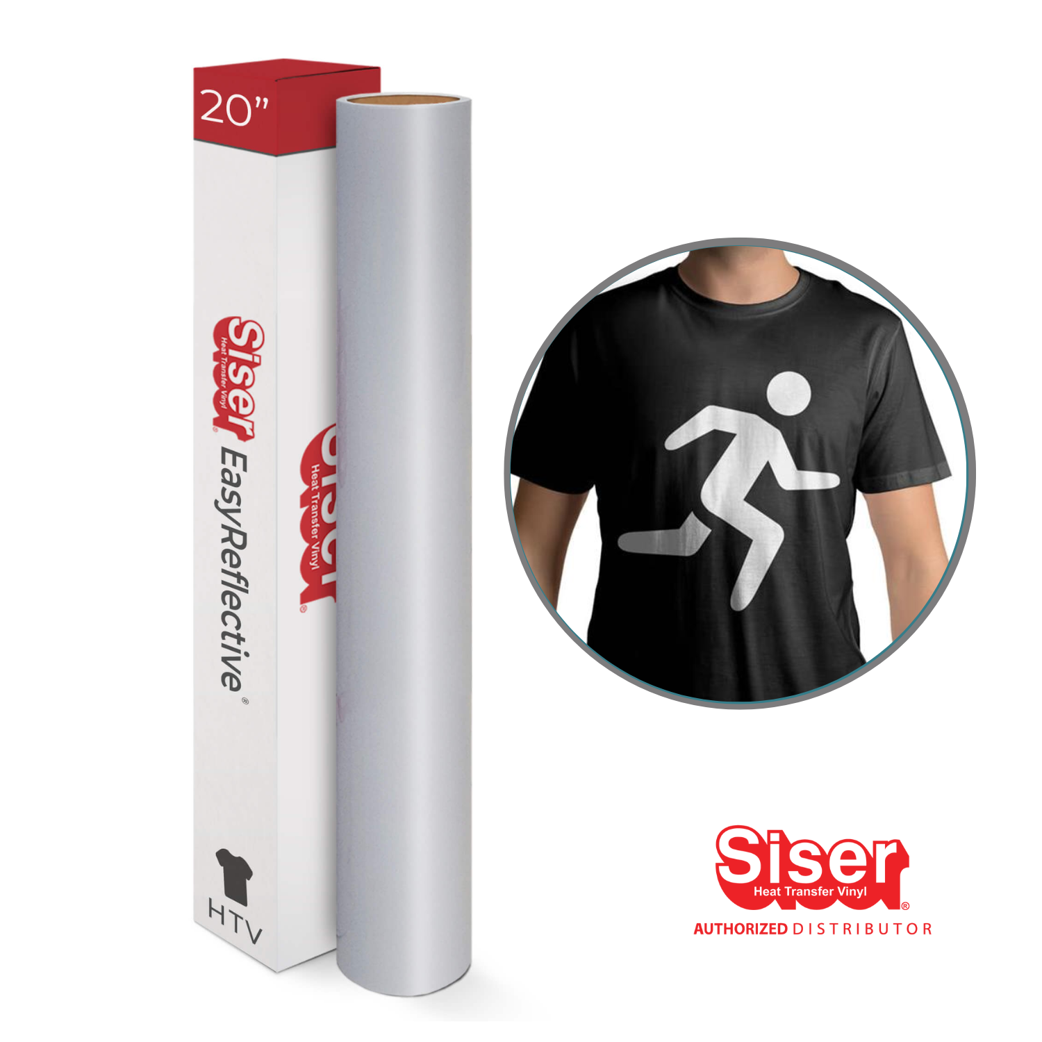 Easy Reflective® Vinil Textil Térmico | Reflectivo Gris 20" - Promo Viniles Panamá