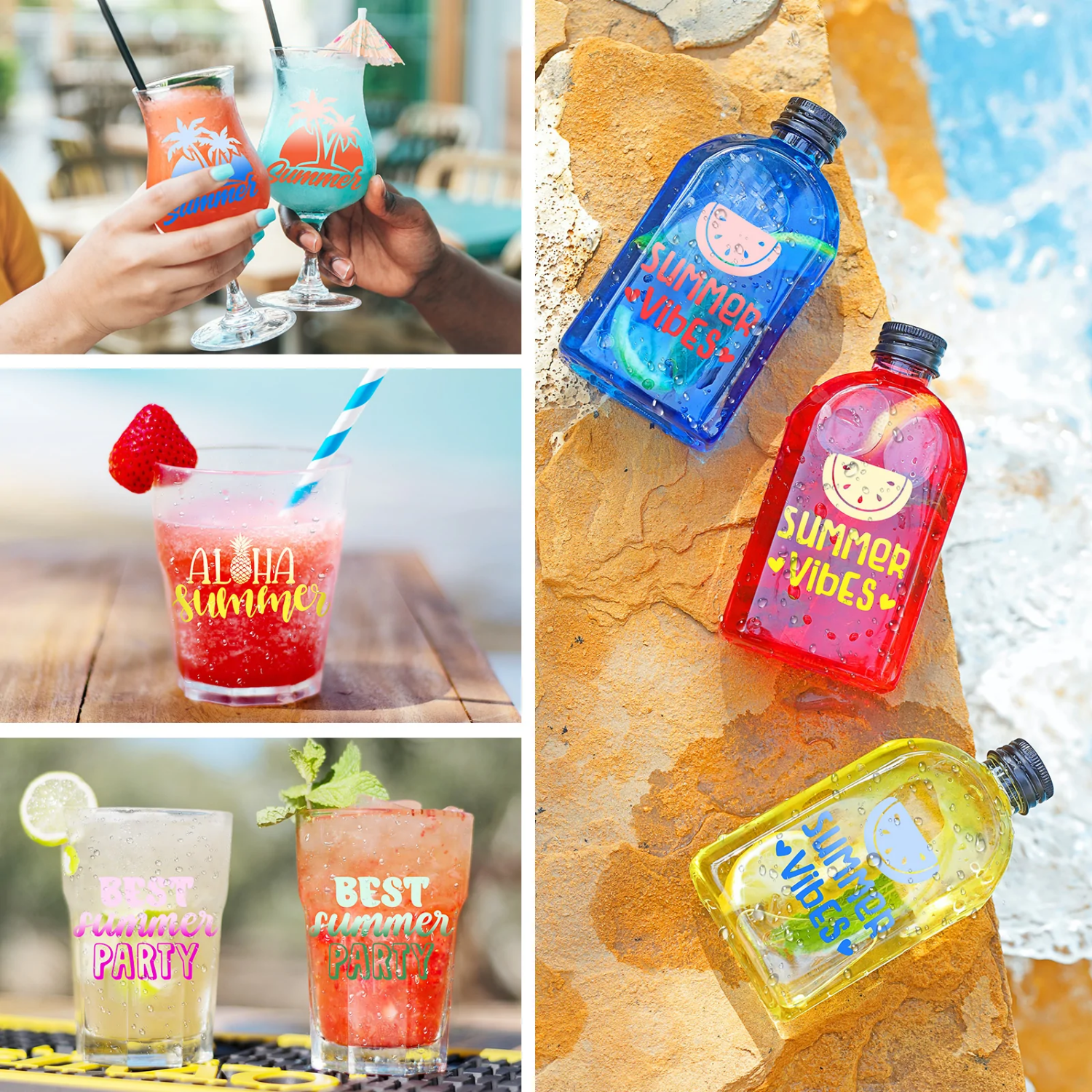 Vinil Adhesivo | Permanente | Clear to Rose Pink | Frío