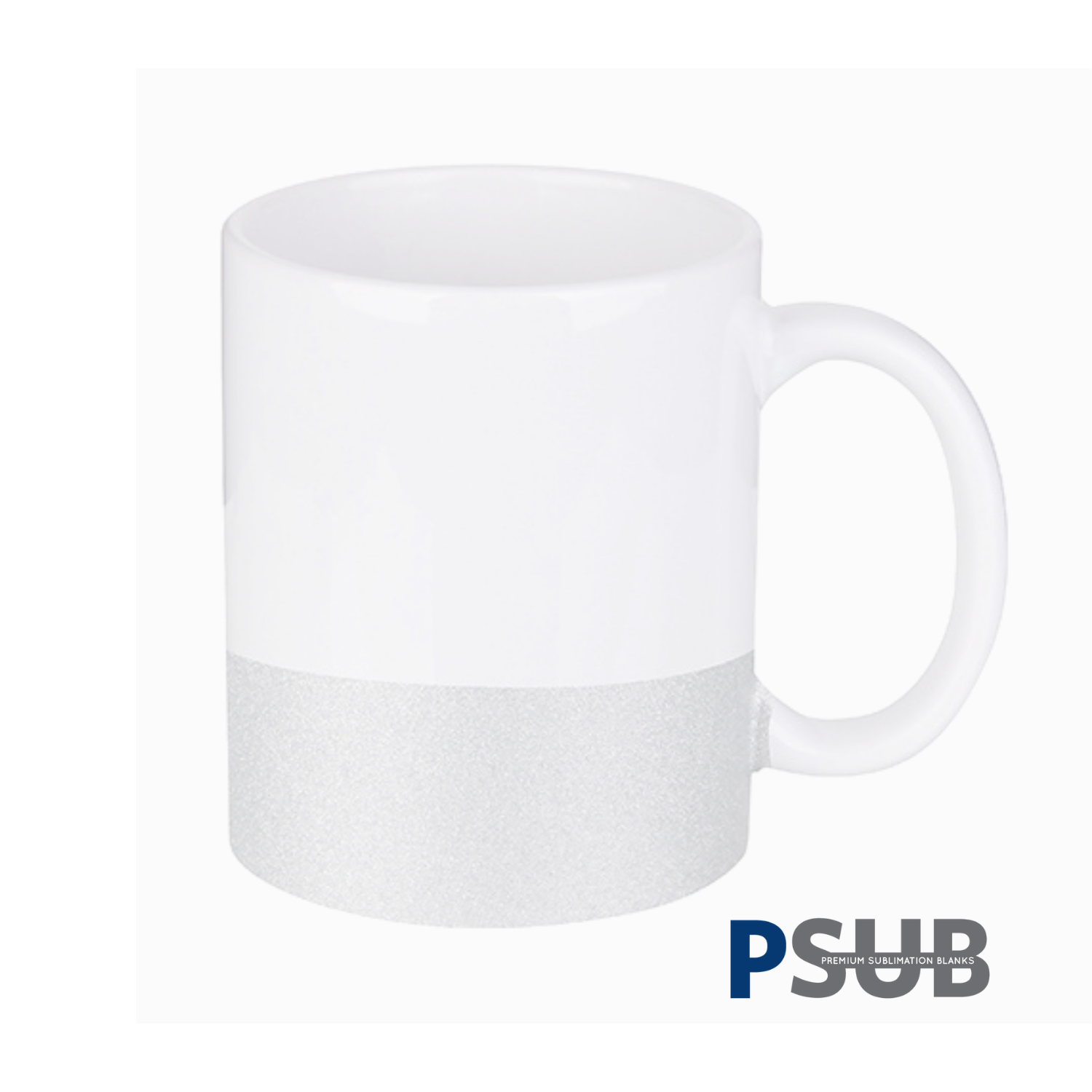 Taza de cerámica | Base Escarchada Plateada | 11oz