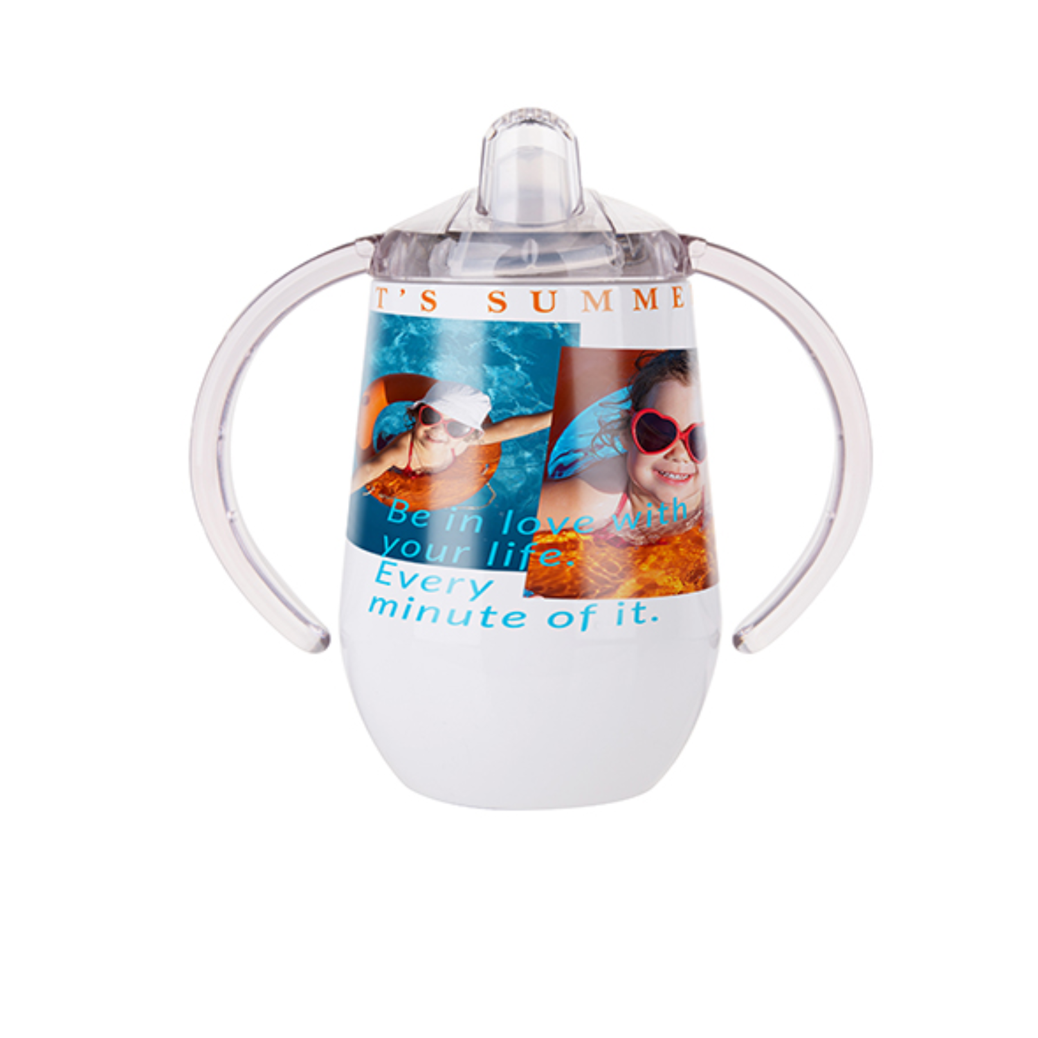 Vaso de Acero Inoxidable | Antiderrame para niños | 10 oz | Blanco