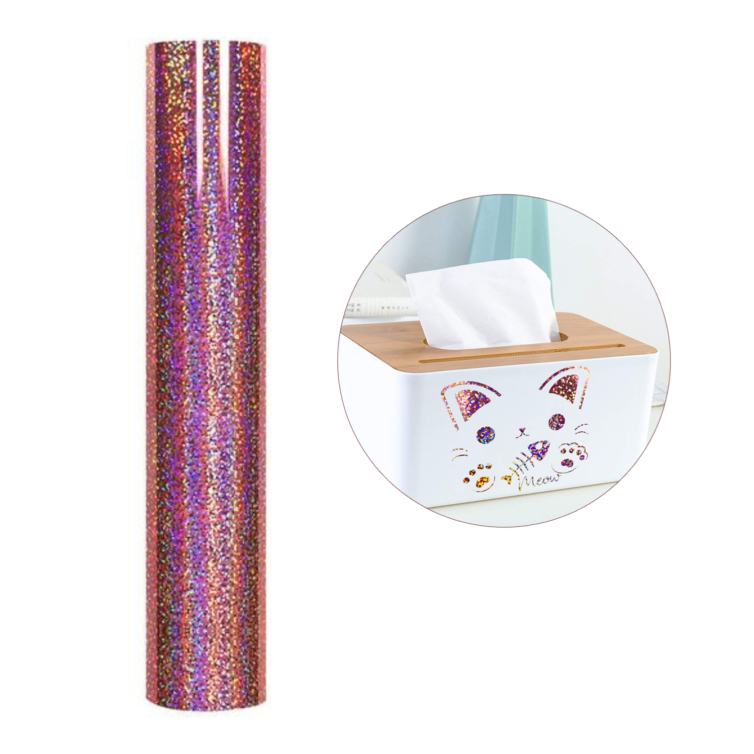 Vinil Adhesivo | Permanente | Sparkle Rose Gold | Ancho 12"