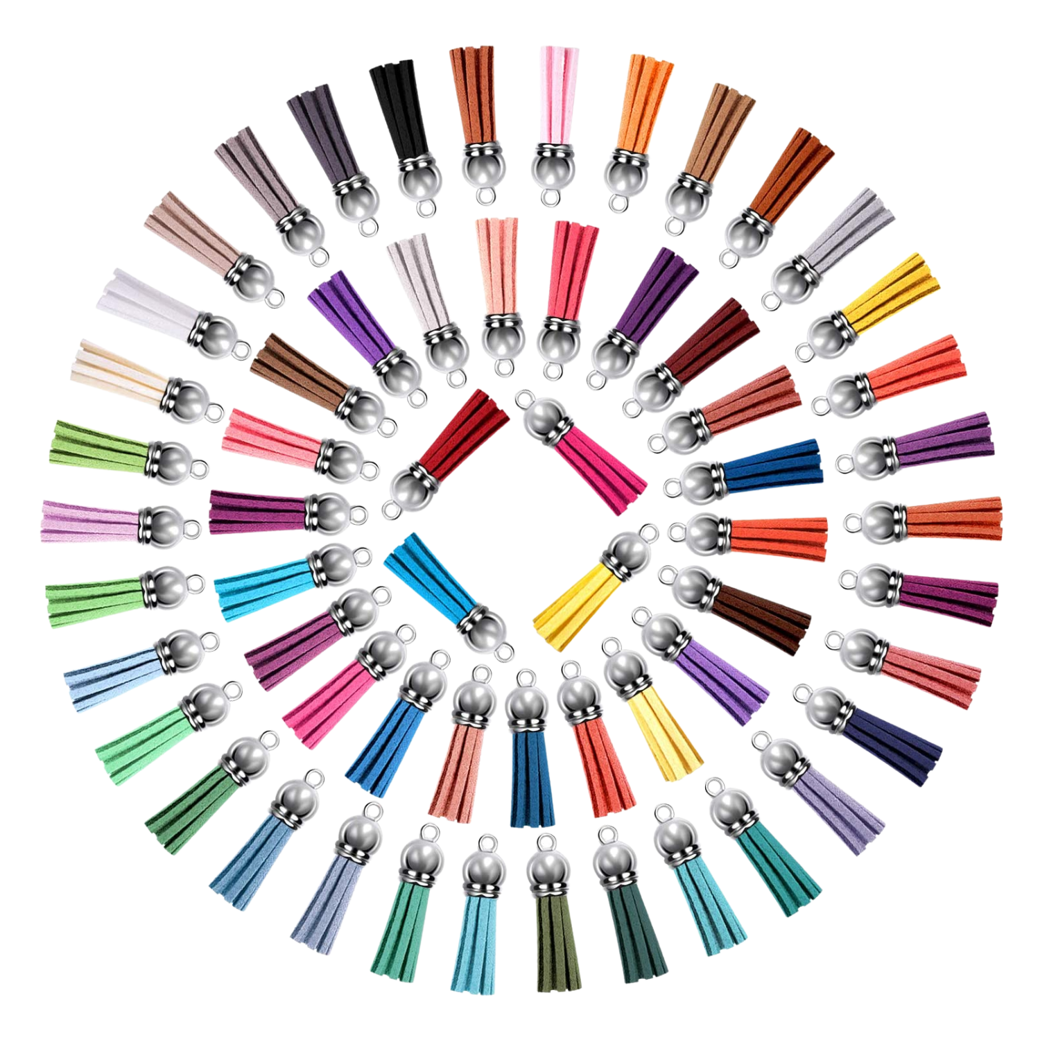 Borlas | Colores variados | Plateado | PAQ. 10 unidades