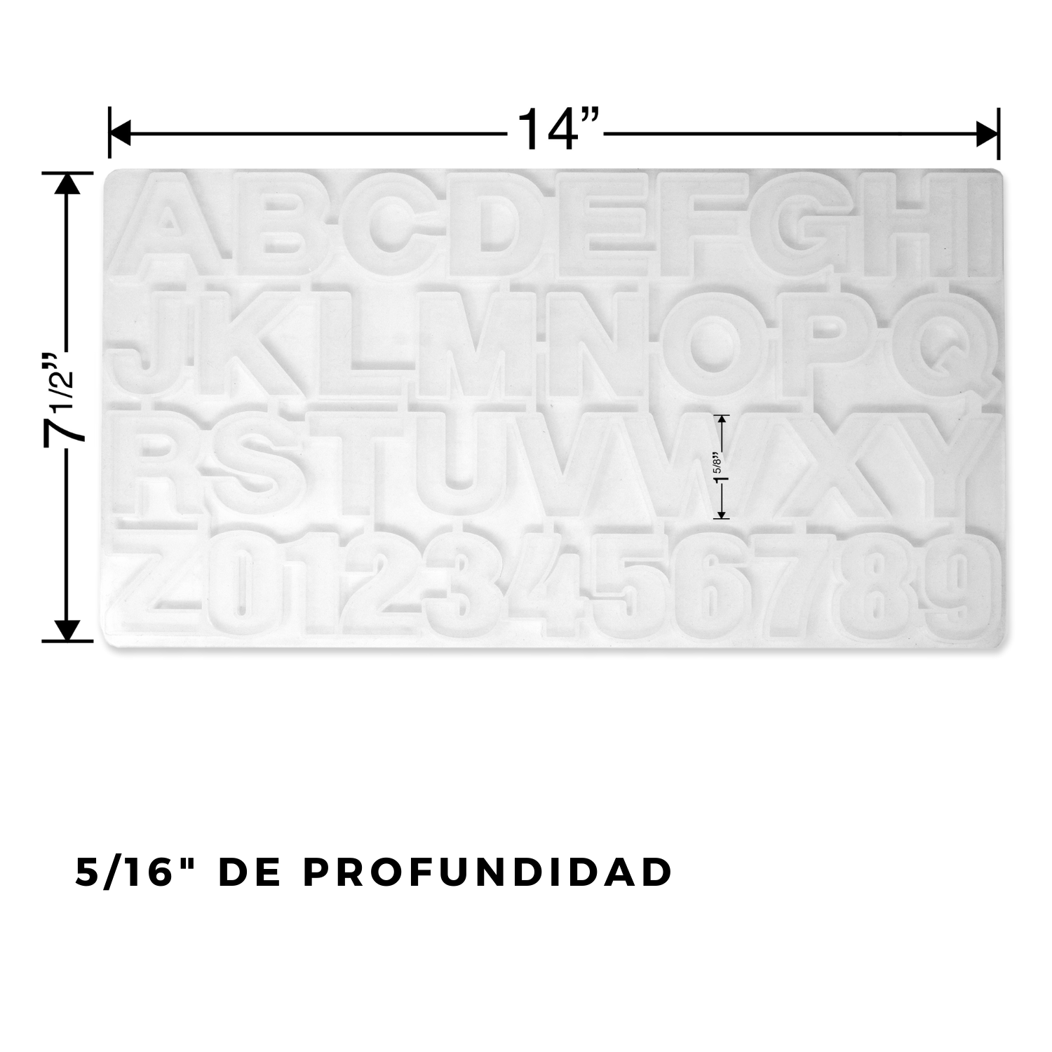 Molde para Resina | Letras y números | Llaveros