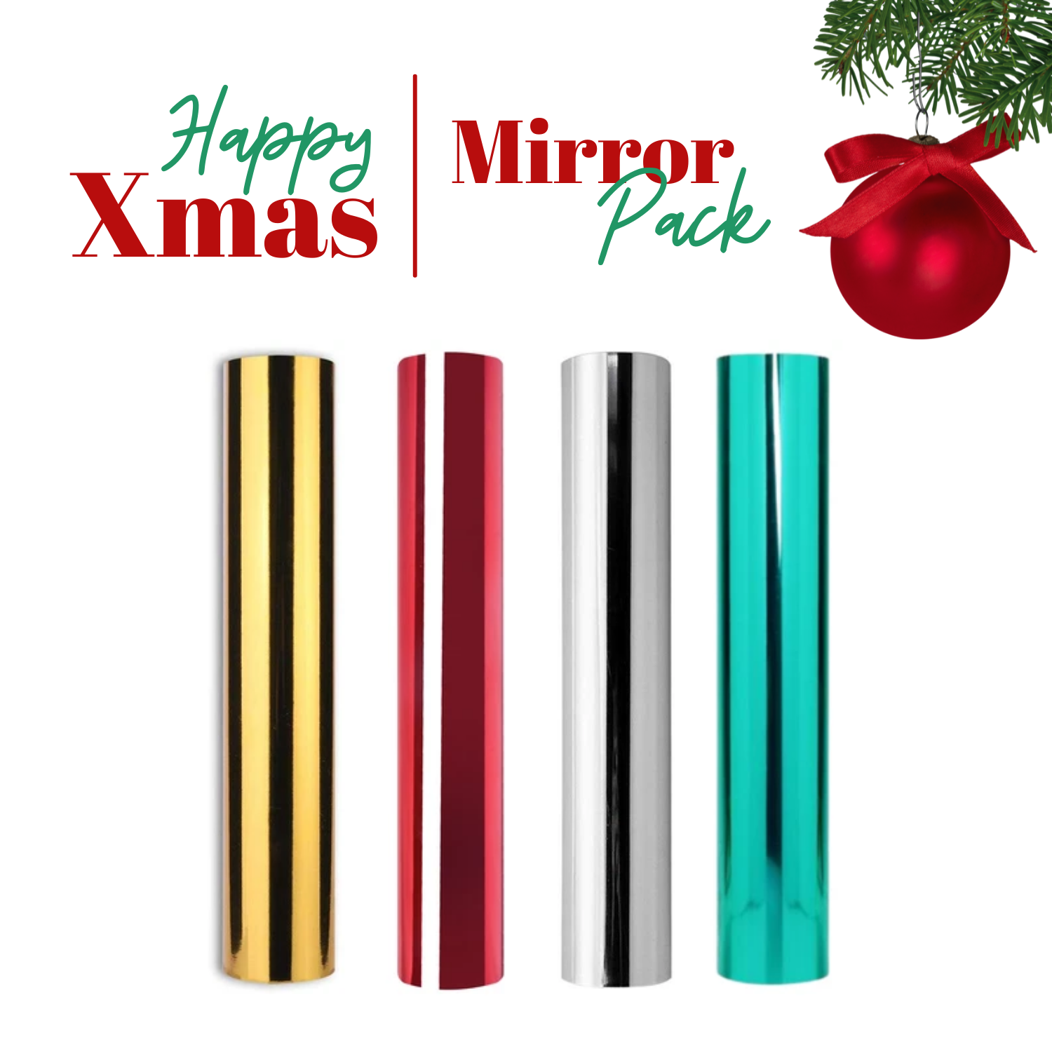 Happy Xmas | Vinil Adhesivo | Mirror Pack
