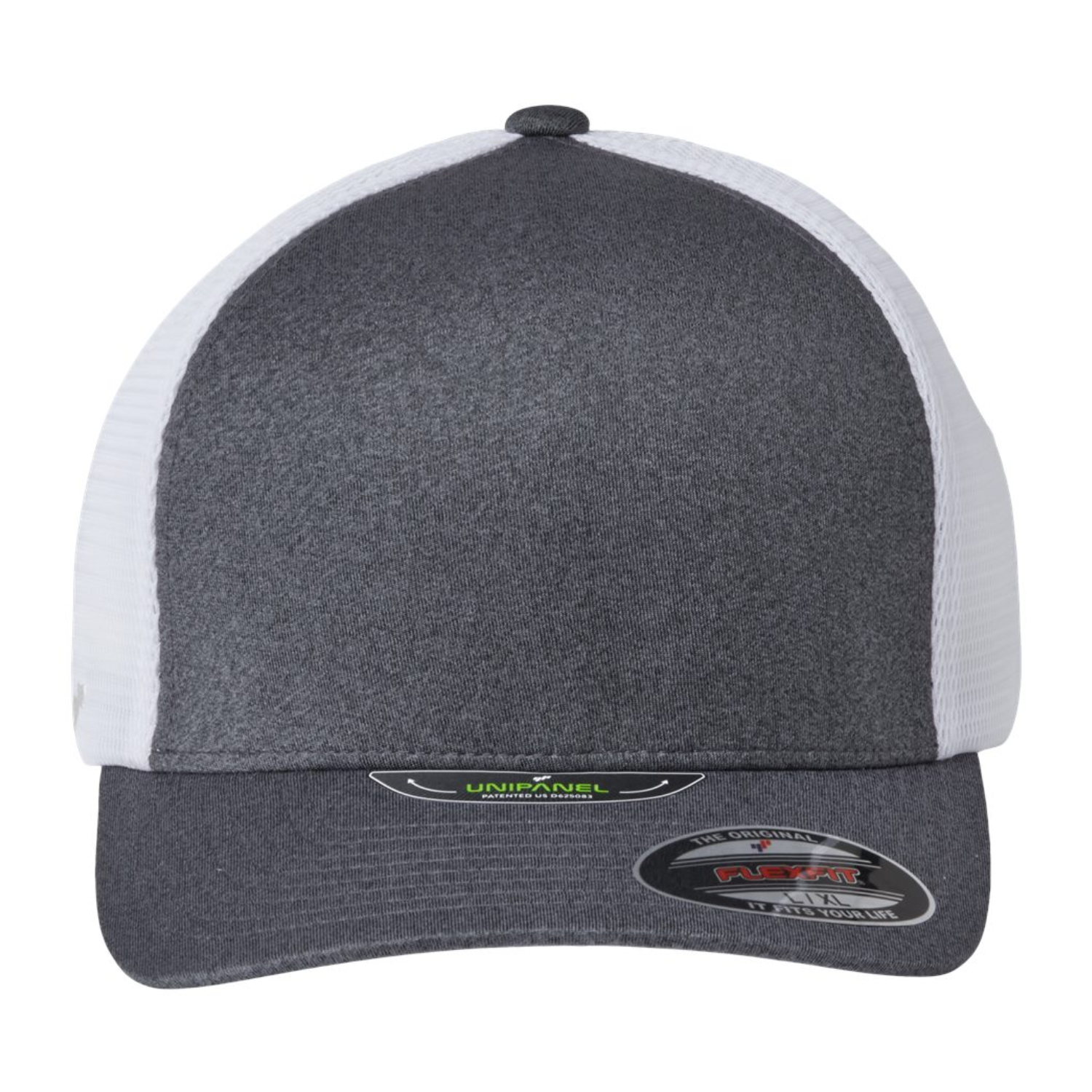 Flexfit 5511UP | Unipanel Trucker Cap | Melange Dark Grey/ White