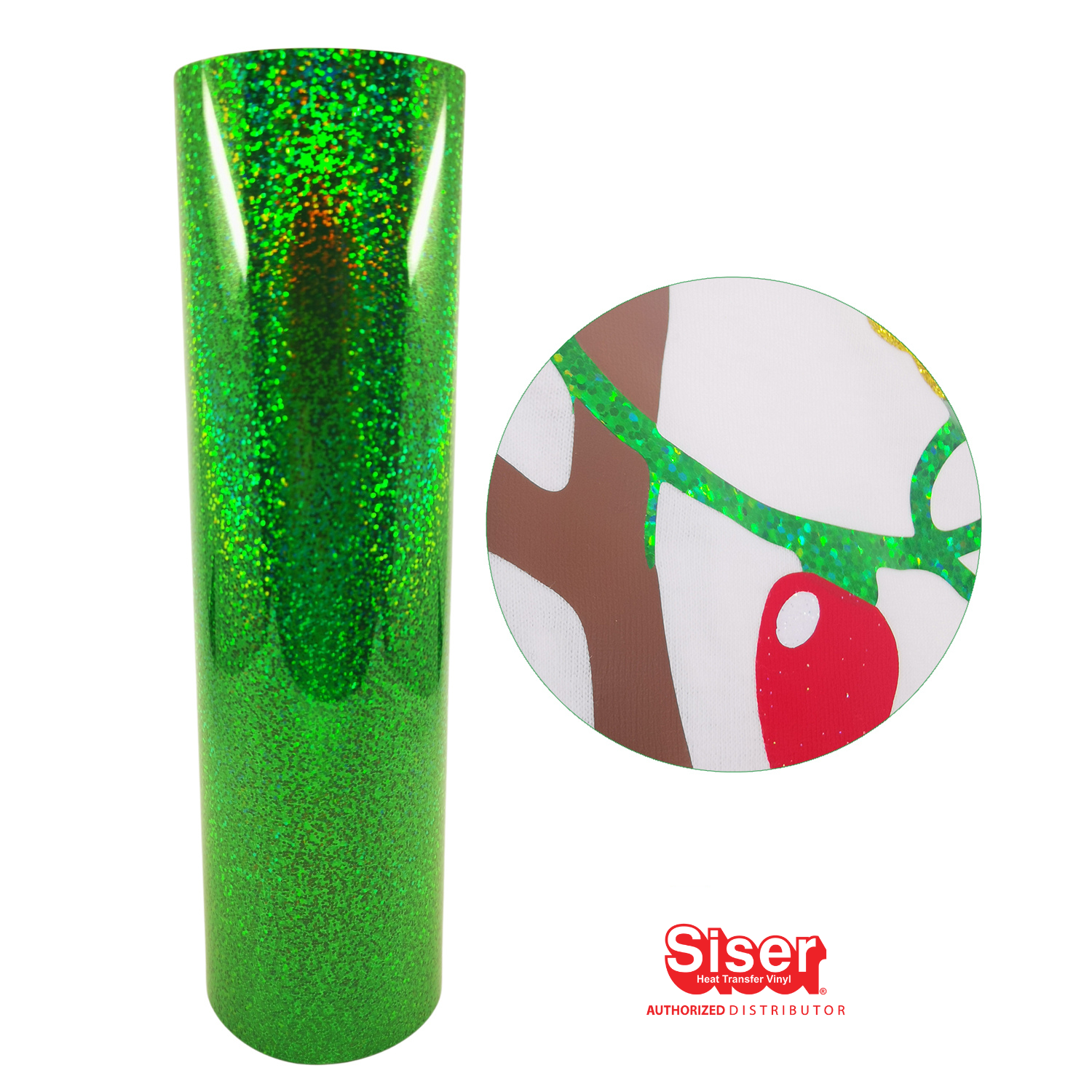 Siser Holographic® Vinil Textil Térmico | Verde | Green | Ancho 12"