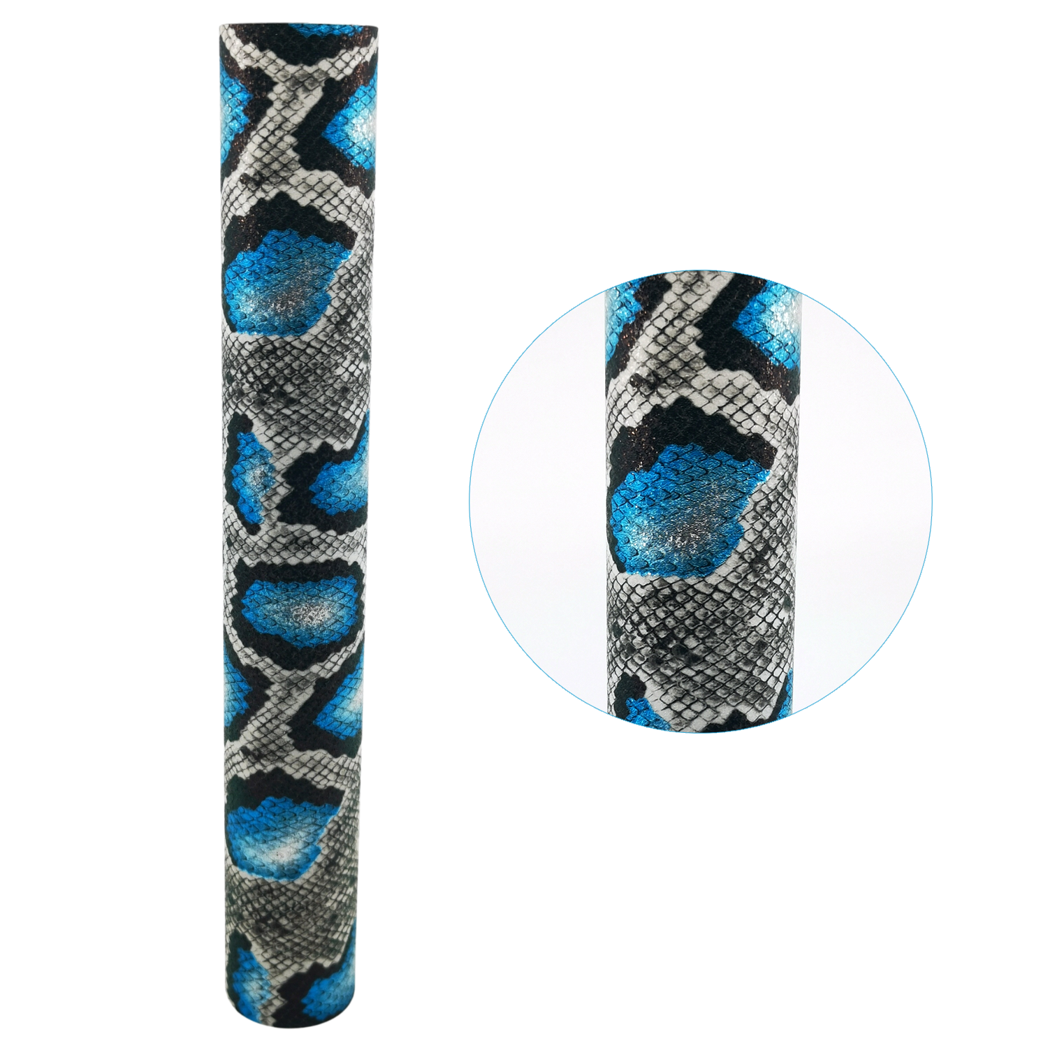 Vinil Adhesivo | Permanente | Black Blue Snake | Ancho 12"