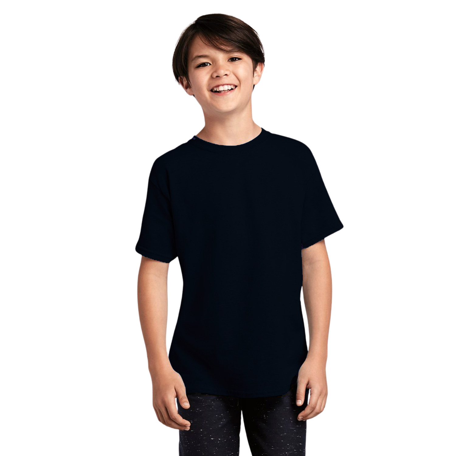 Gildan Kids Heavy Cotton | Cuello Redondo | Negro