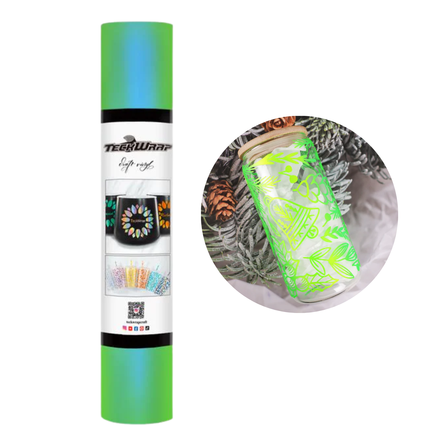 Vinil Adhesivo | Permanente | Pearlescent Lime | Ancho 12"