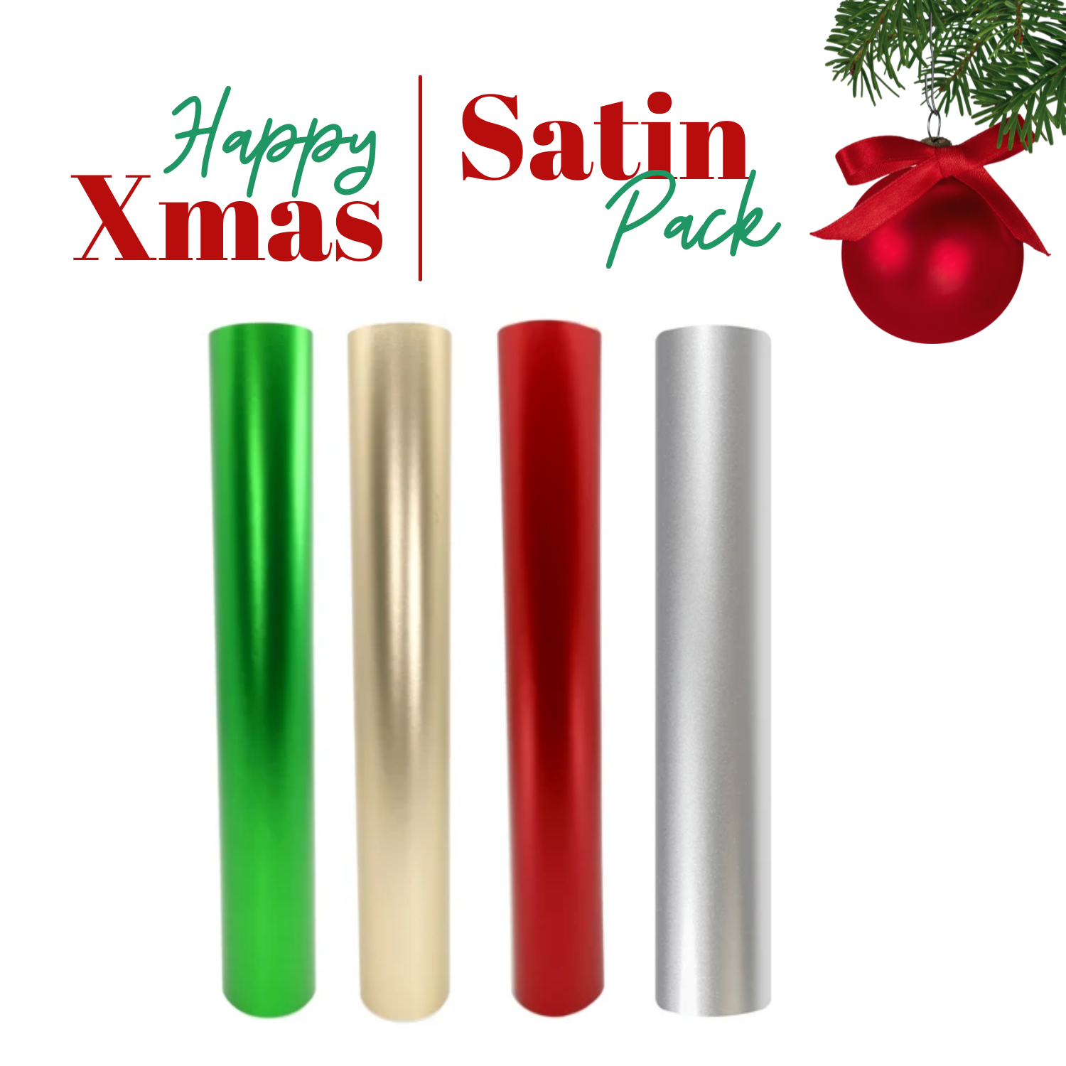 Happy Xmas | Vinil Adhesivo | Satin Pack