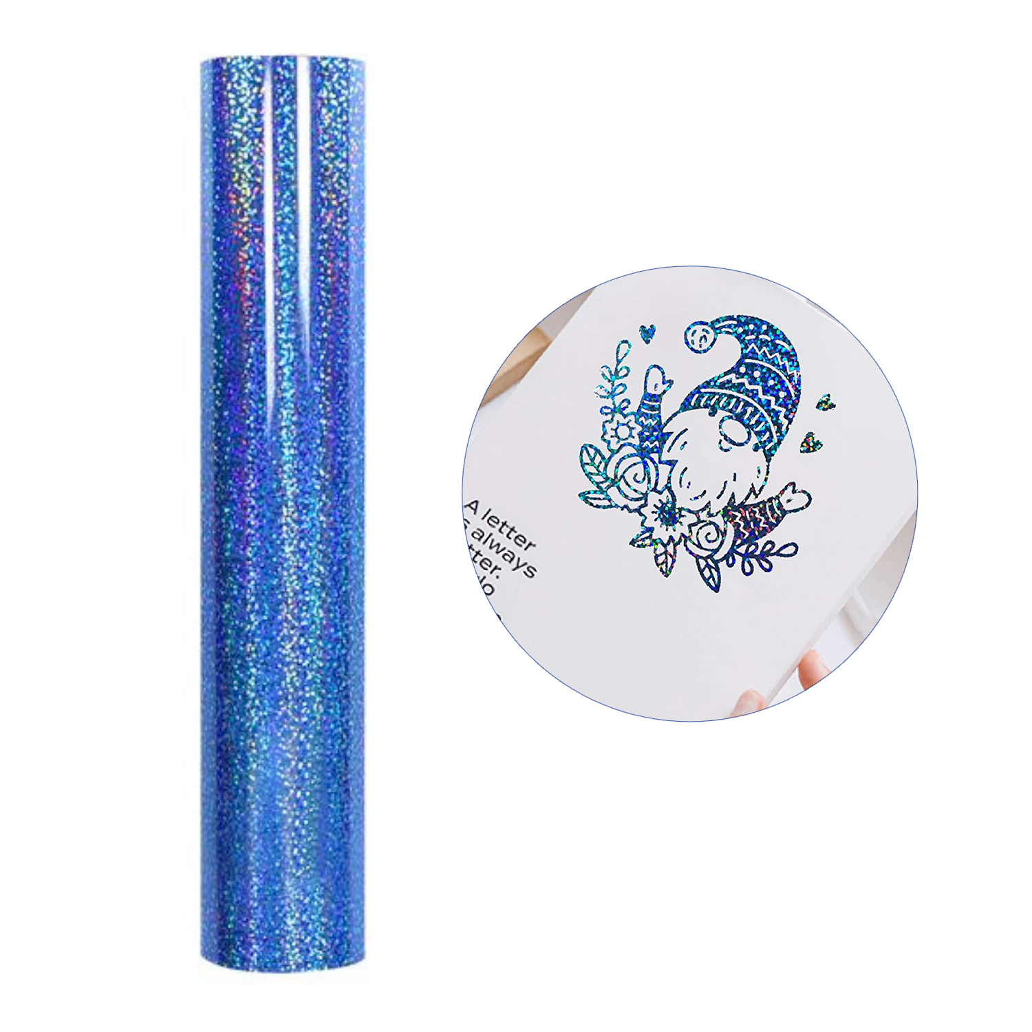 Vinil Adhesivo | Permanente | Sparkle Light Blue | Ancho 12"