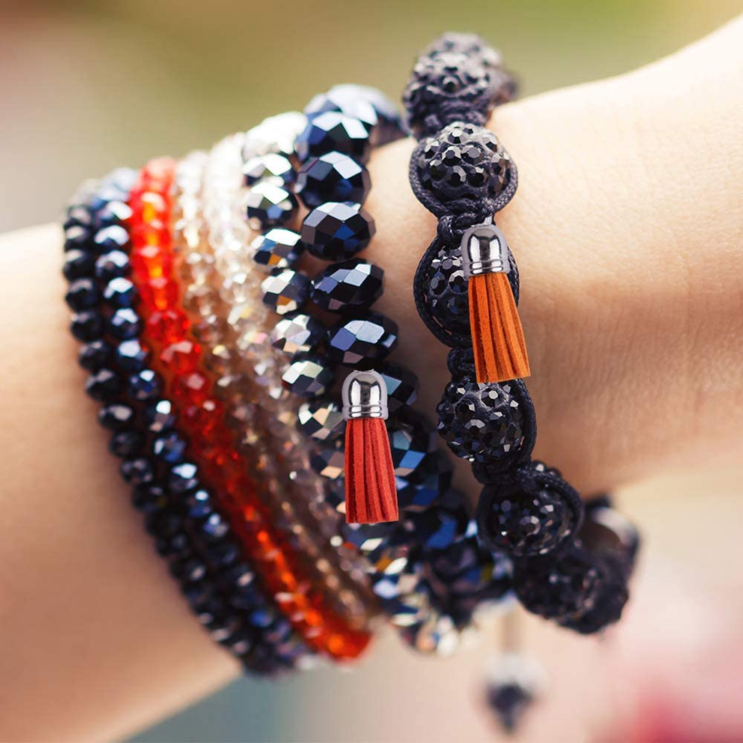 Borlas | Colores variados | Plateado | PAQ. 10 unidades