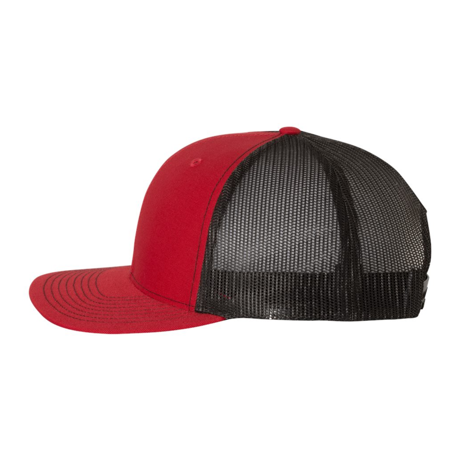 Richardson 112 | Adjustable Snapback Trucker Cap | Red/ Black