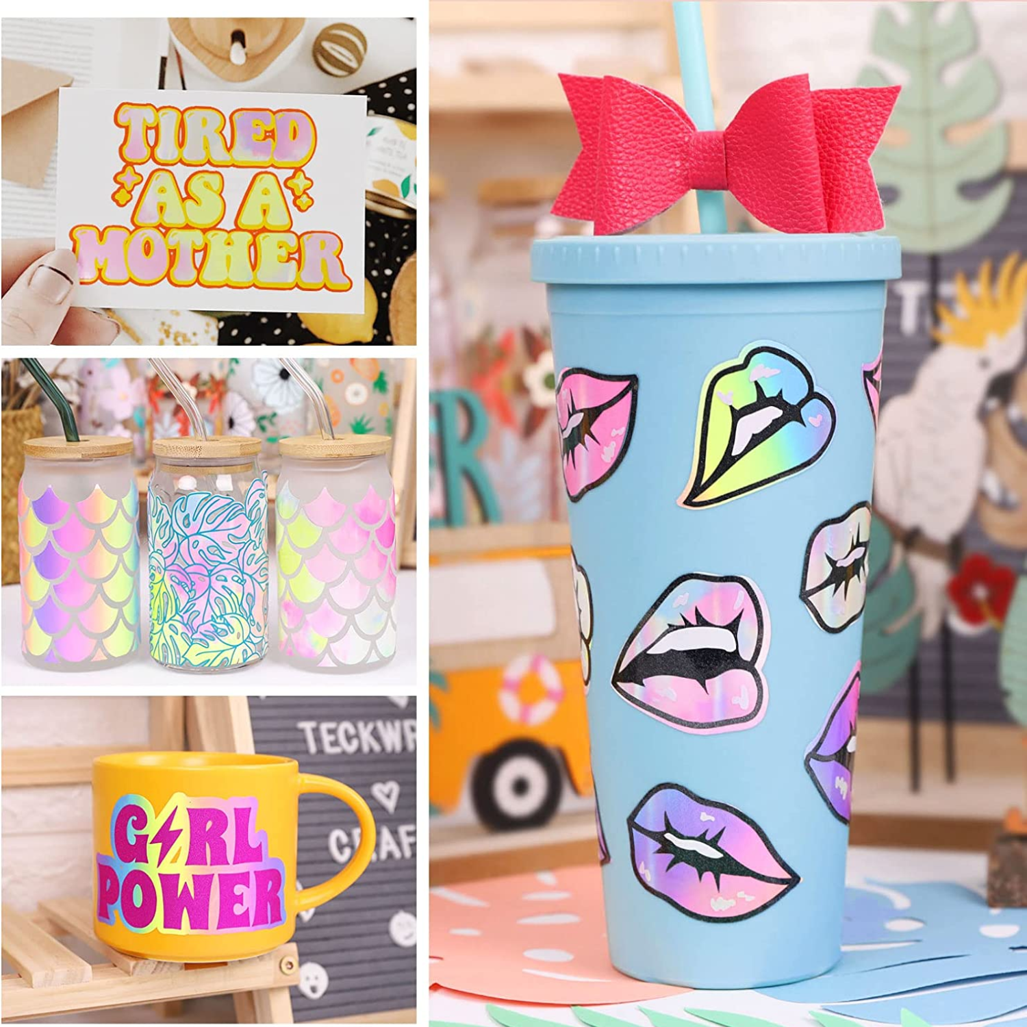 Vinil Adhesivo | Permanente | Holo Cloud | Ancho 12"