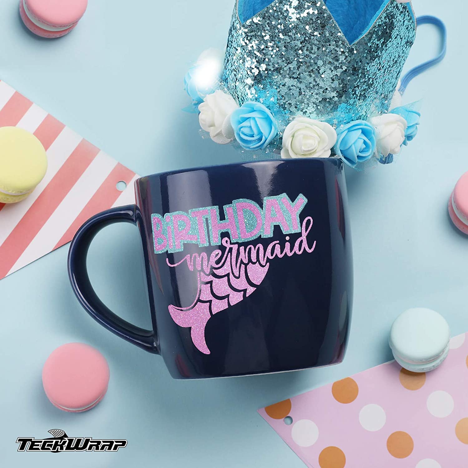 Vinil Adhesivo | Permanente | Galaxy Glitter Pink | Ancho 12"