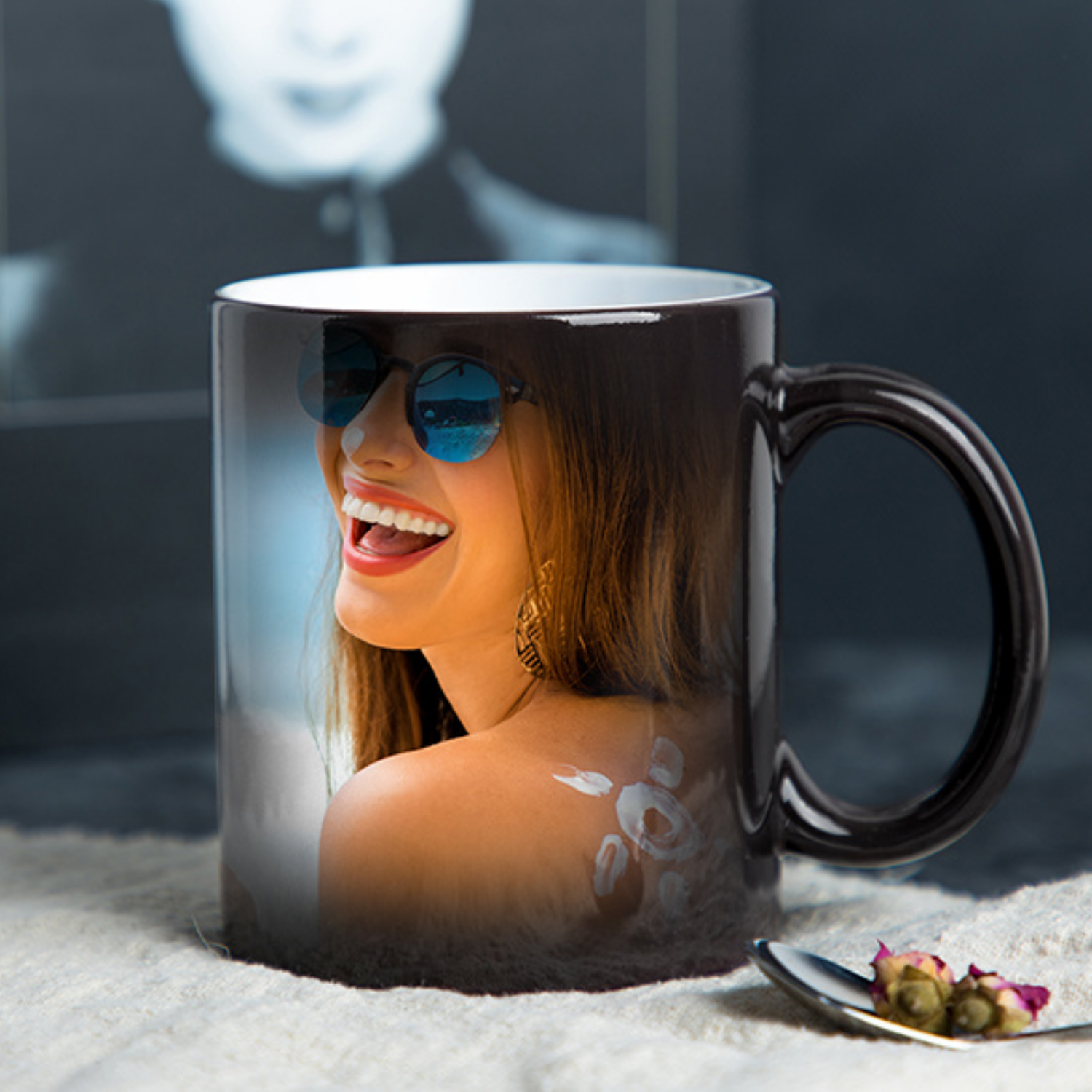 Taza de Cerámica Mágica | Glossy Negra | 11oz | Con Cajita