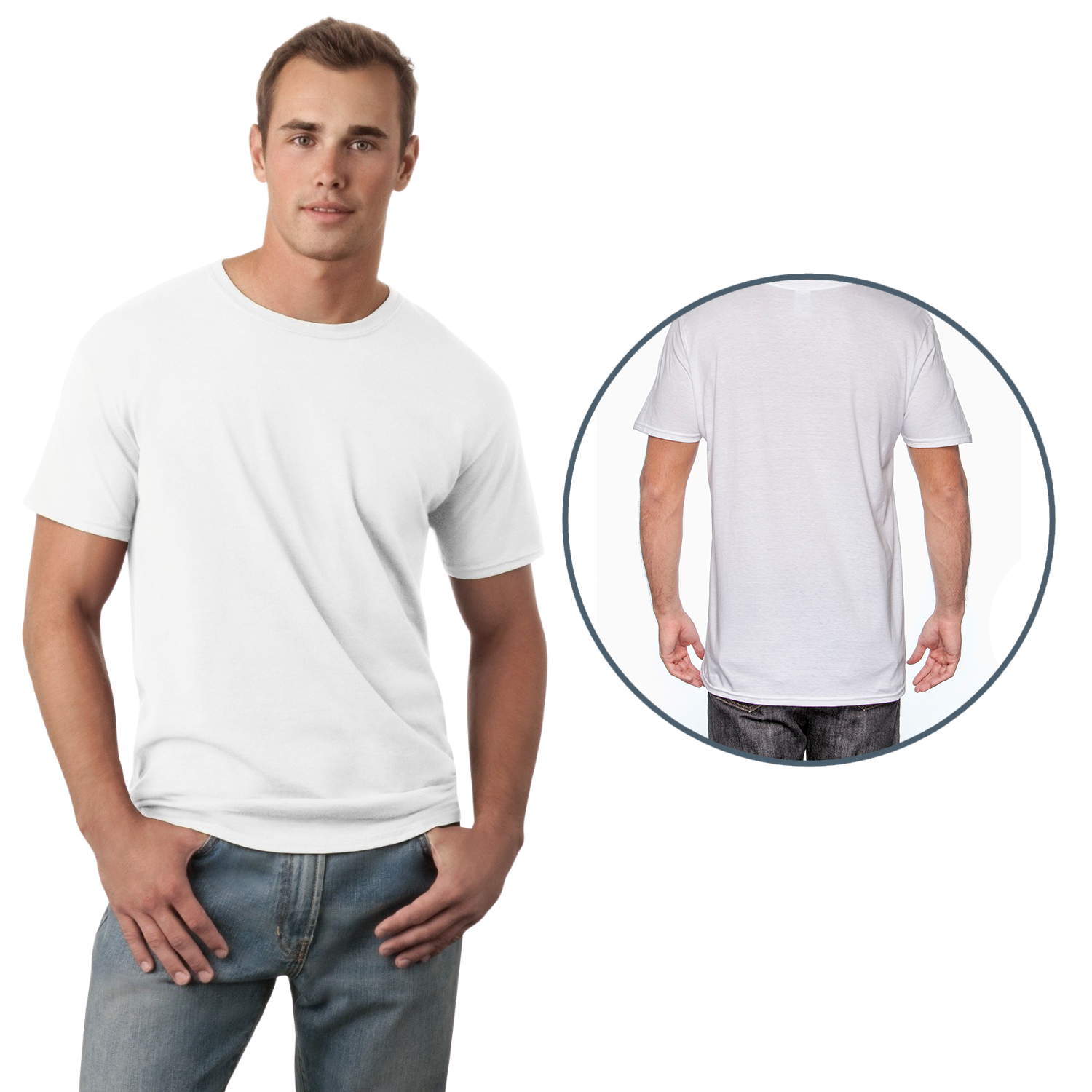 Gildan Softstyle 64000 | Cuello redondo | Blanco